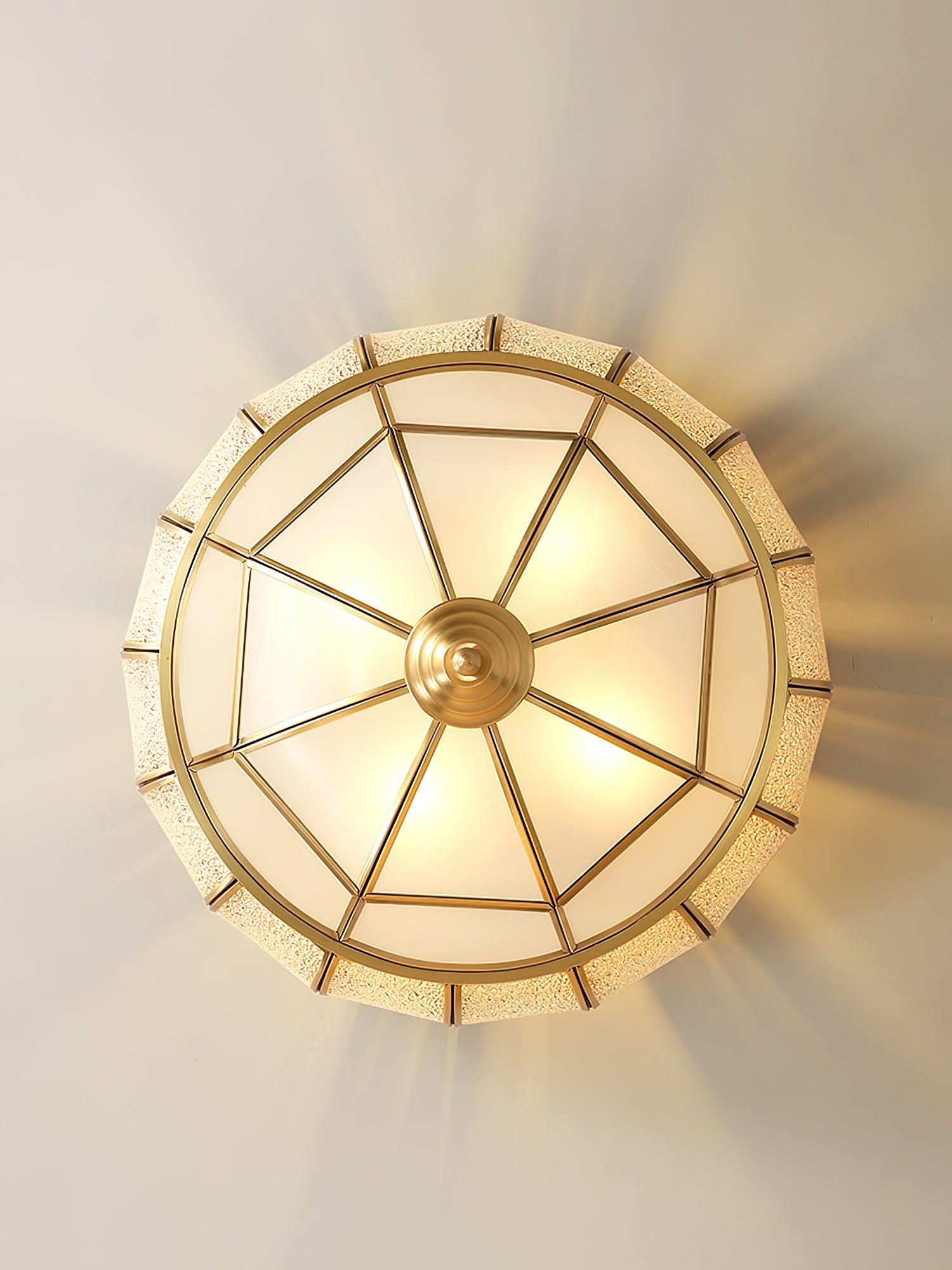 Colonial Glass Drum Ceiling Light - Blowlighting