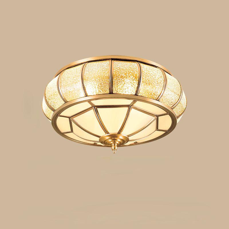 Colonial Glass Drum Ceiling Light - Blowlighting