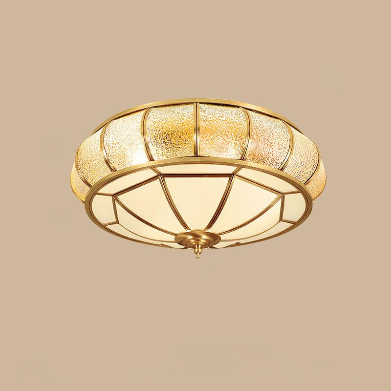 Colonial Glass Drum Ceiling Light - Blowlighting
