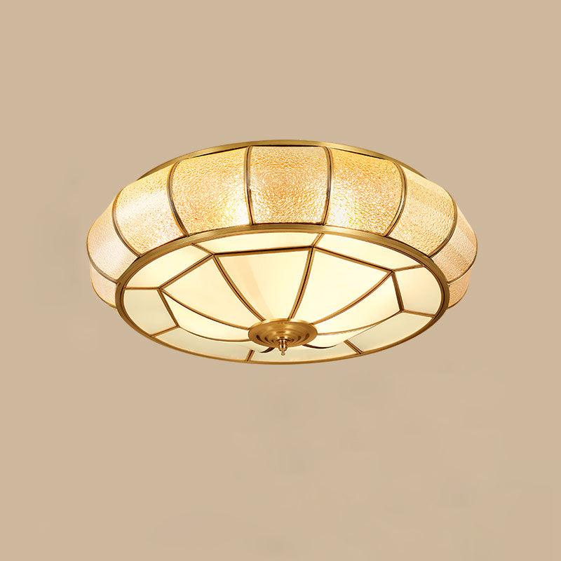 Colonial Glass Drum Ceiling Light - Blowlighting