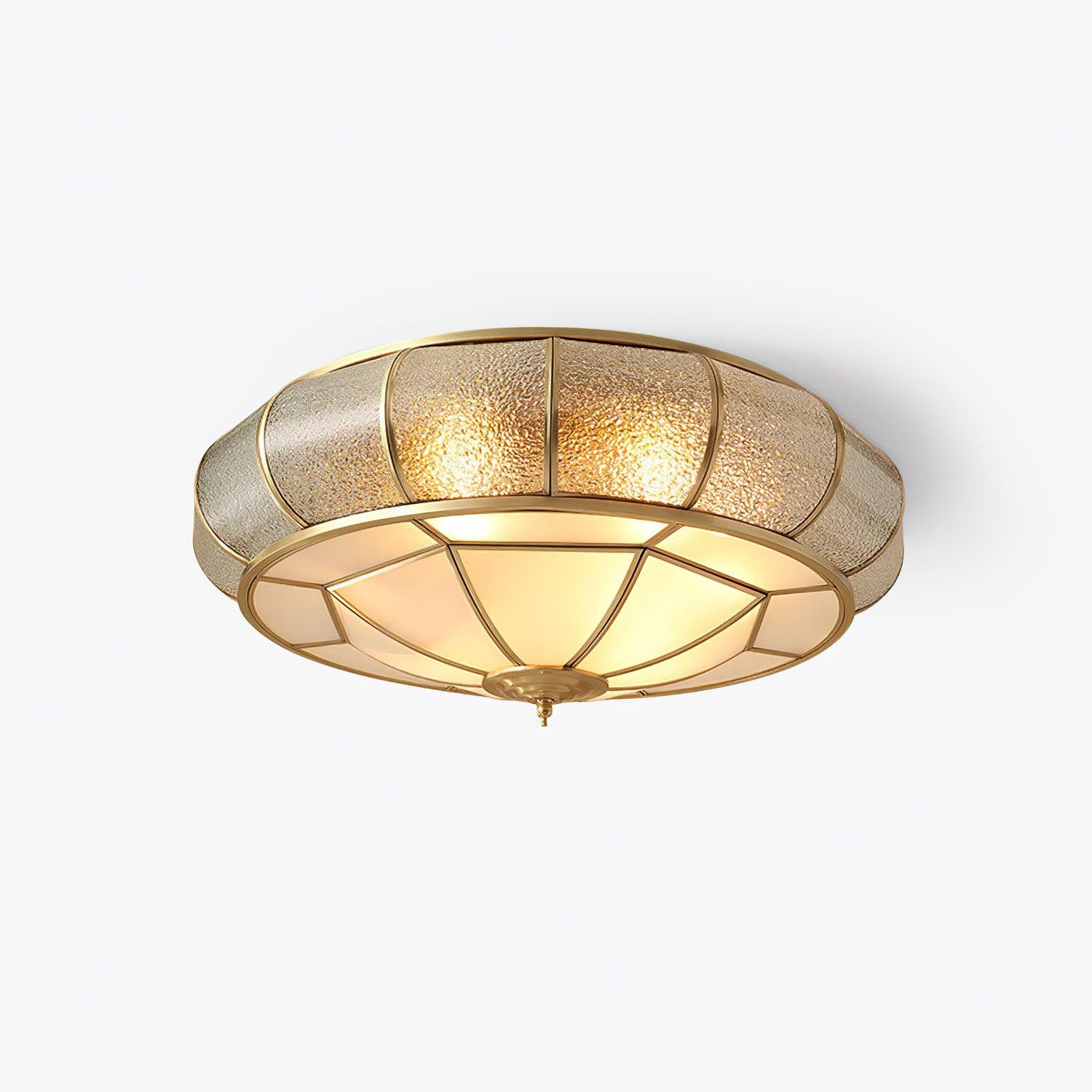 Colonial Glass Drum Ceiling Light - Blowlighting