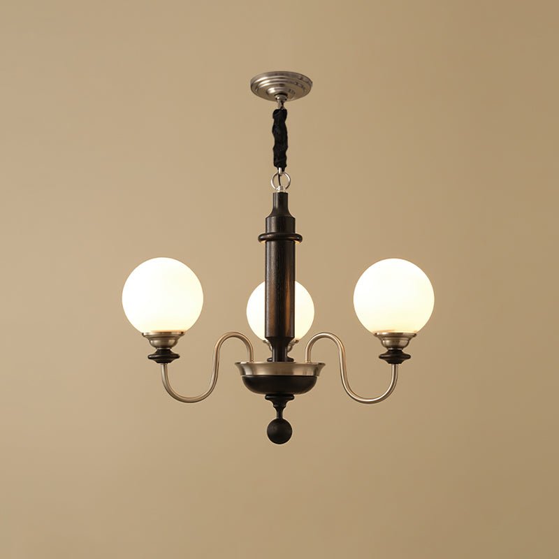 Nyvinia Vintage Brass Glass Chandelier - Blowlighting