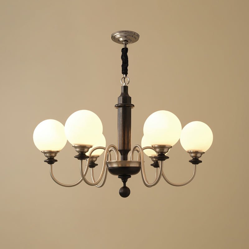 Nyvinia Vintage Brass Glass Chandelier - Blowlighting