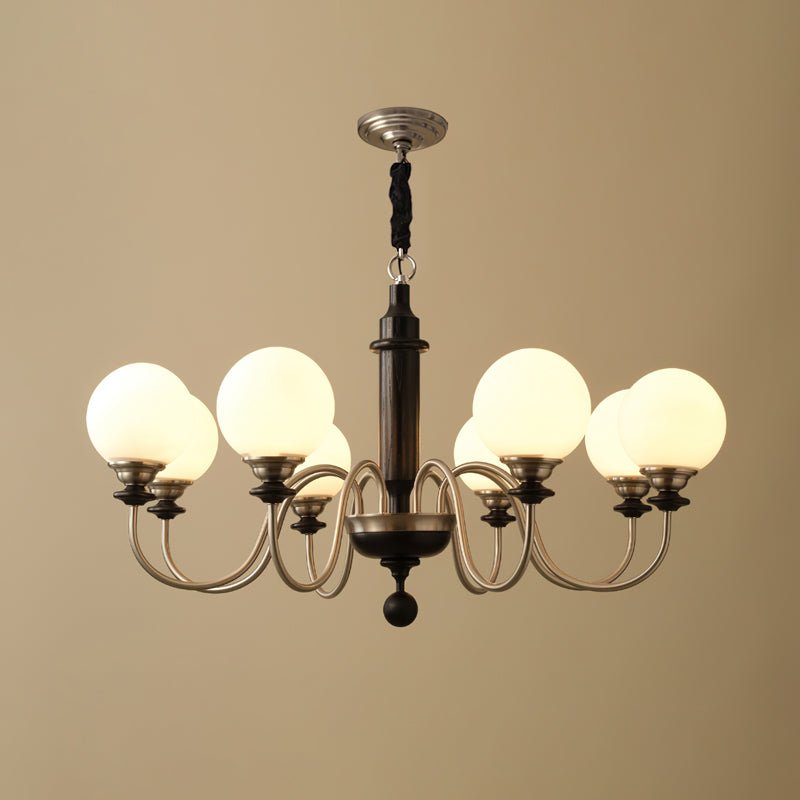Nyvinia Vintage Brass Glass Chandelier - Blowlighting