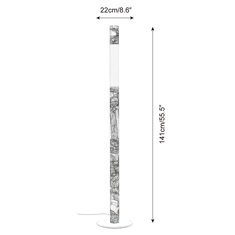 Colorbeam Art Deco Aluminum Floor Light