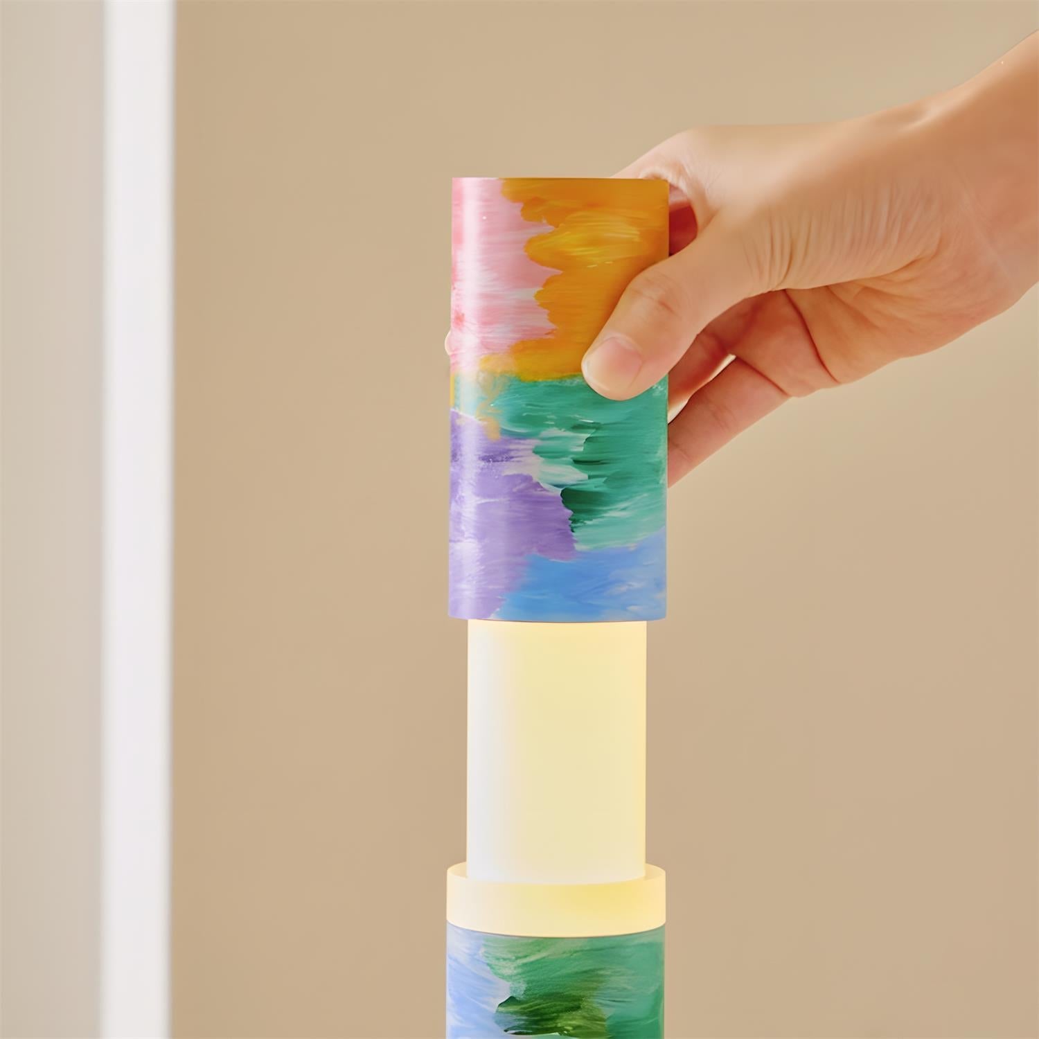 Colorbeam Art Deco Aluminum Floor Light