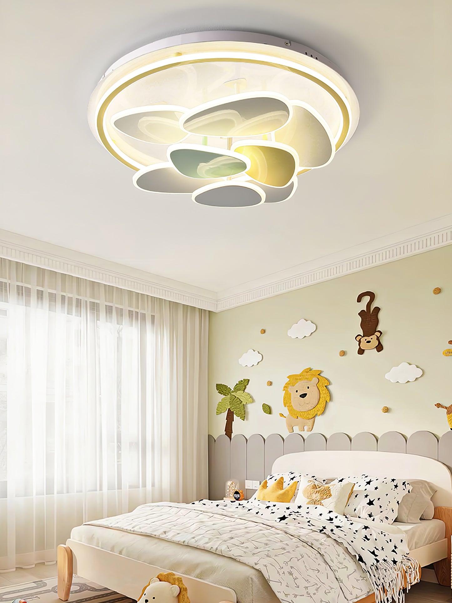 Colorful Cloud Round Ceiling Lamp - Blowlighting