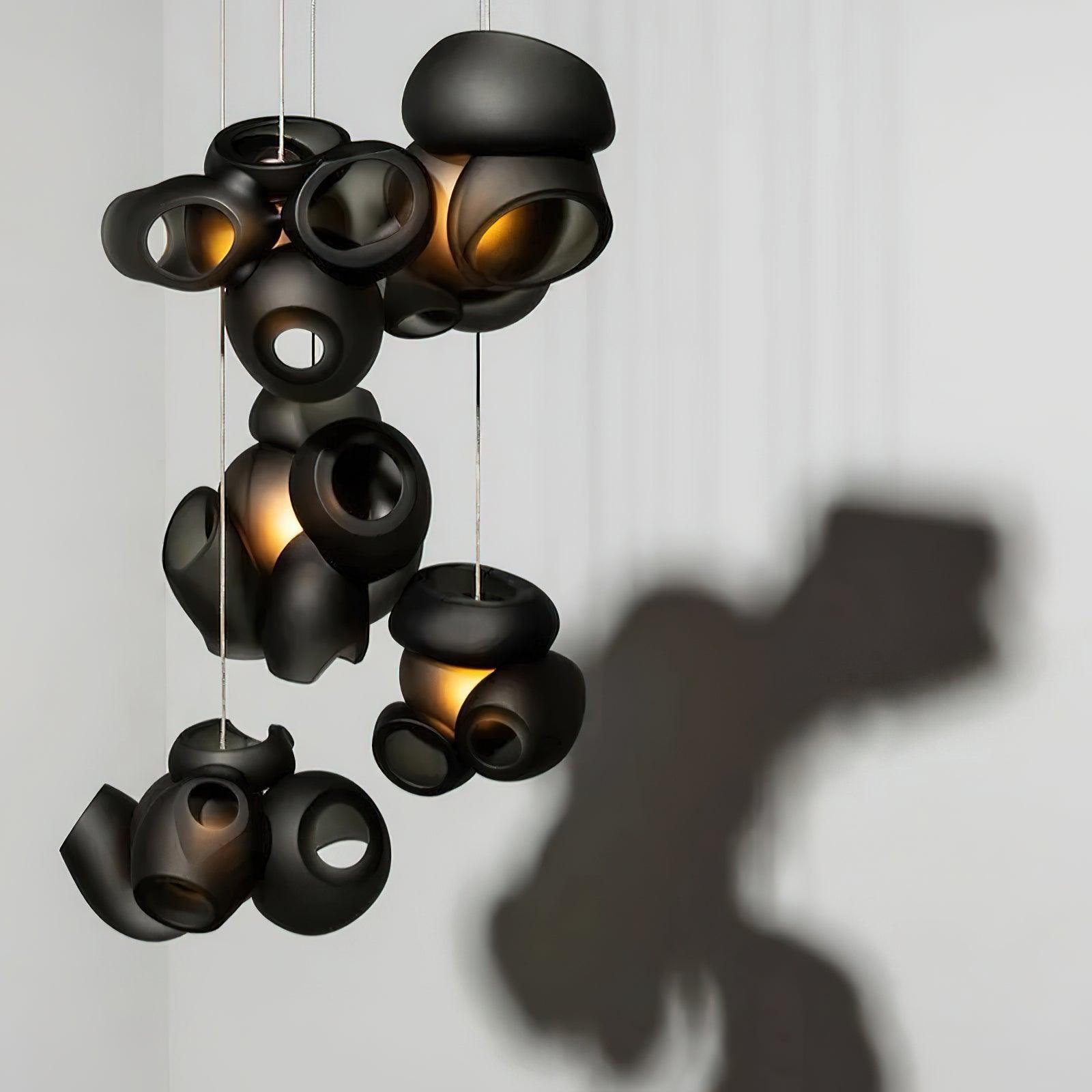 Zamarir Bubbles Cluster Metal Glass Pendant Light - Blowlighting