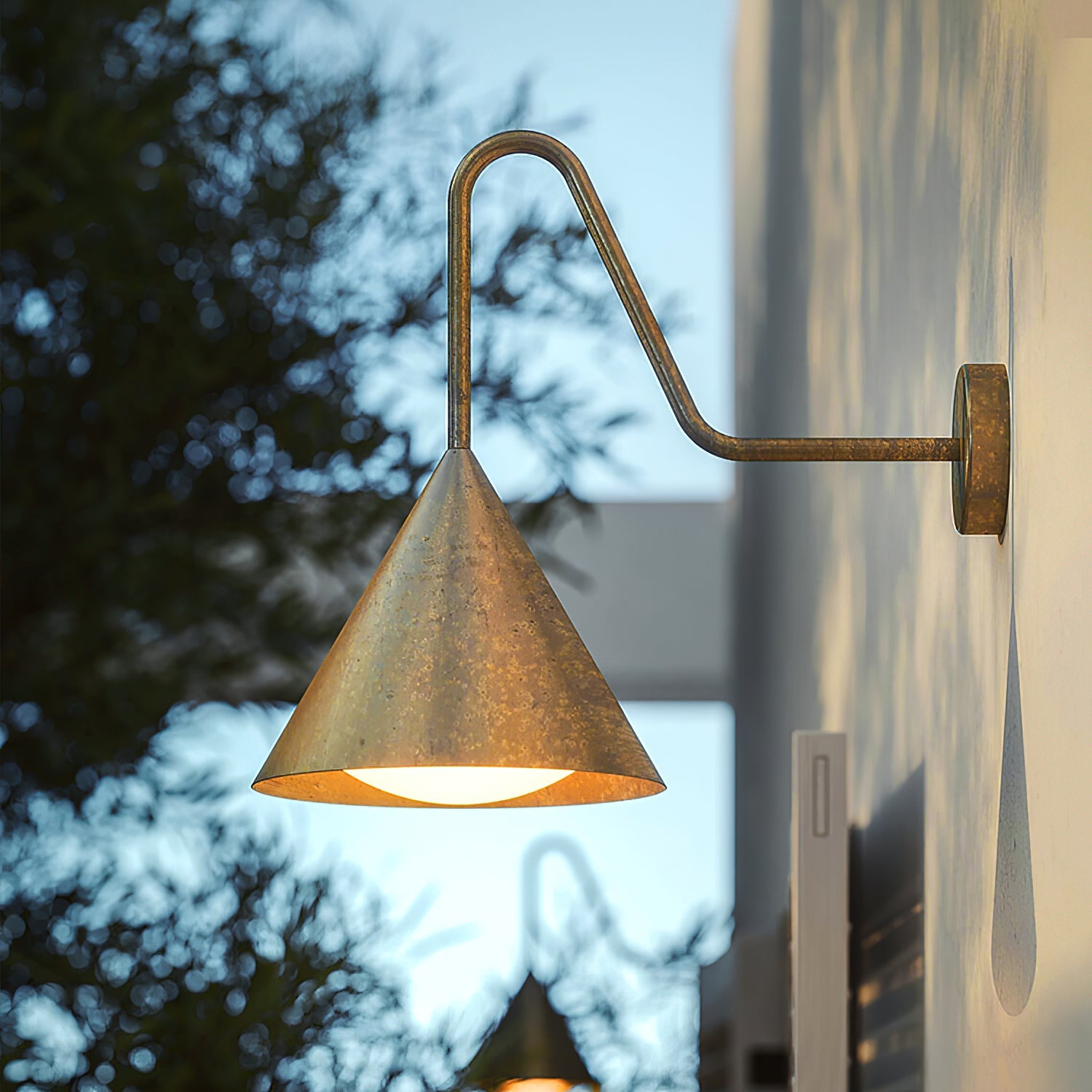 Forgecone Rustic Metal Cone Wall Light - Blowlighting
