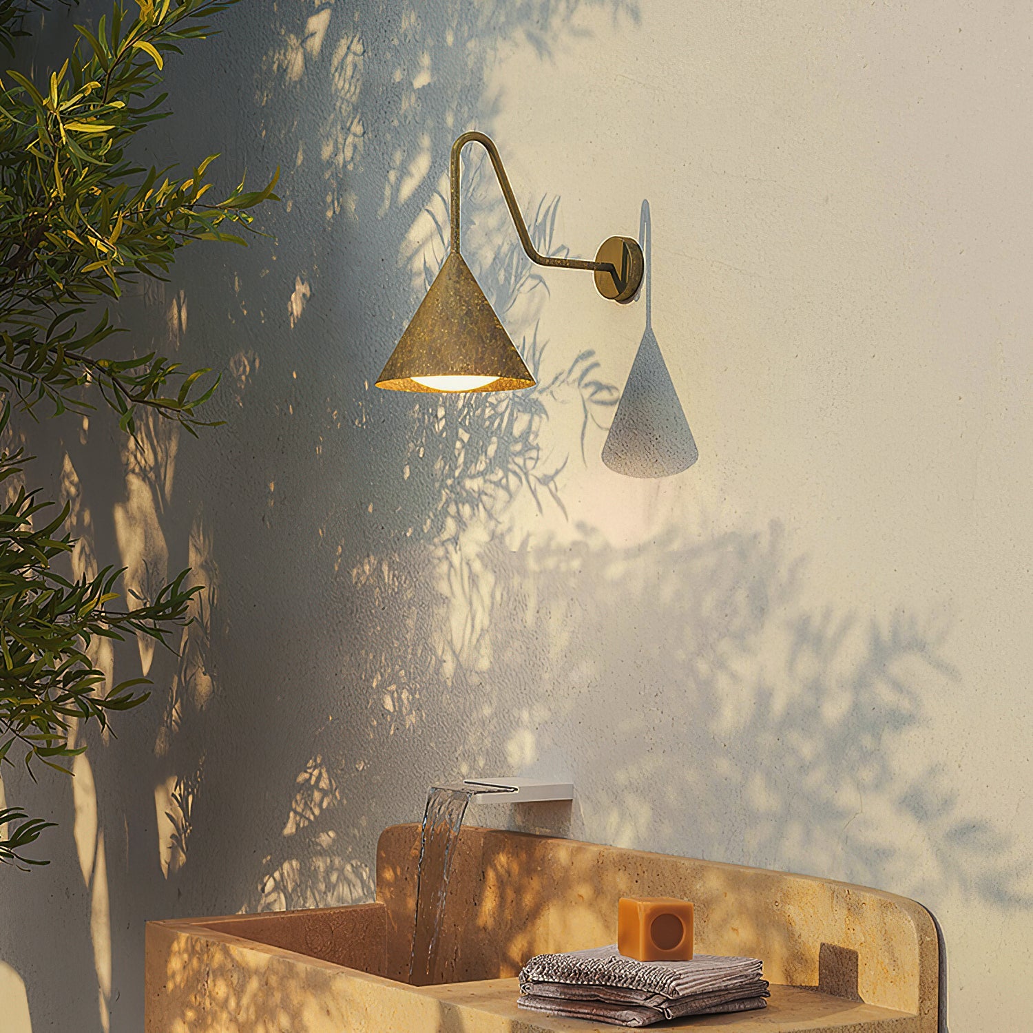 Forgecone Rustic Metal Cone Wall Light - Blowlighting