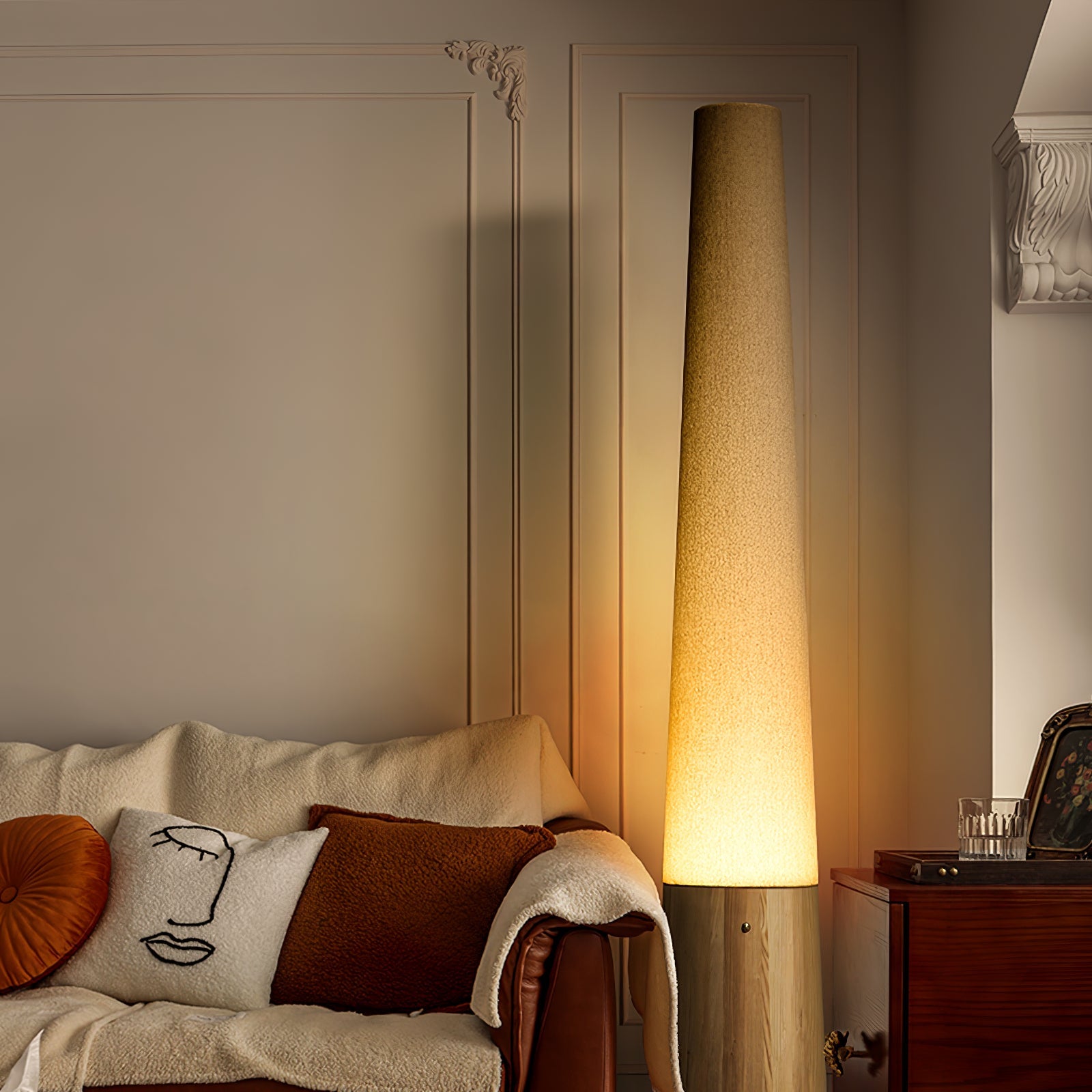 Cone Wooden Floor Lamp - Blowlighting