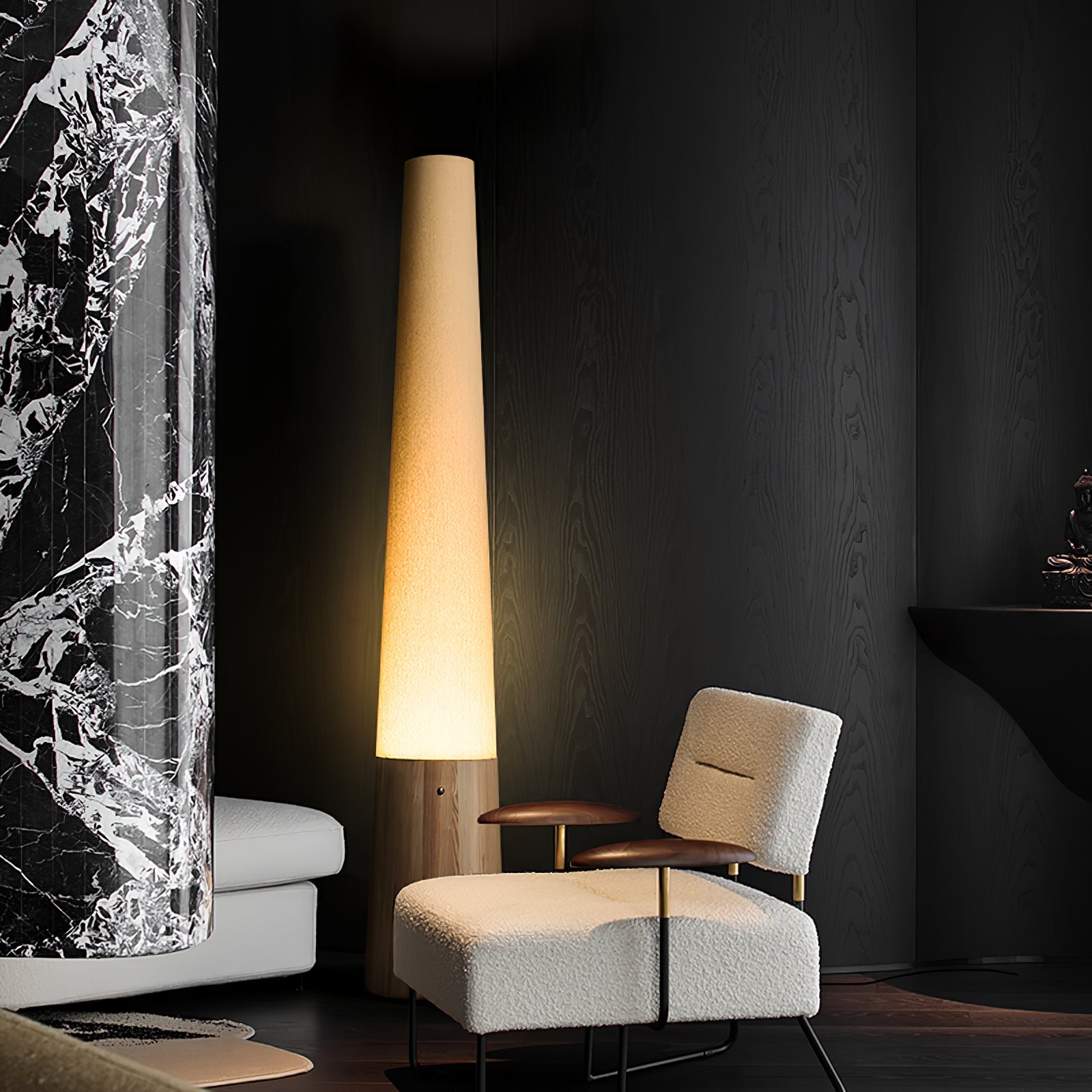 Cone Wooden Floor Lamp - Blowlighting
