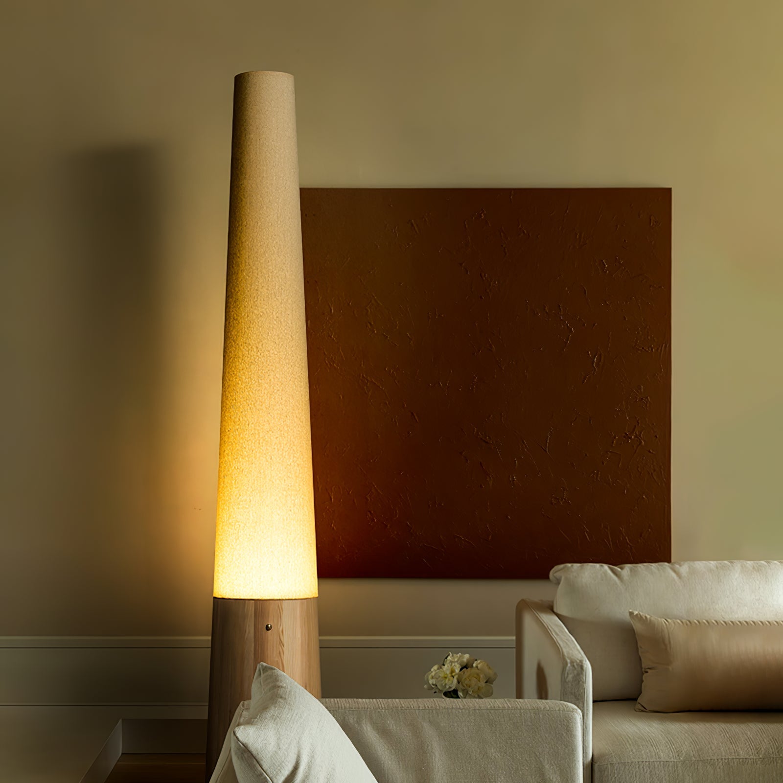 Cone Wooden Floor Lamp - Blowlighting
