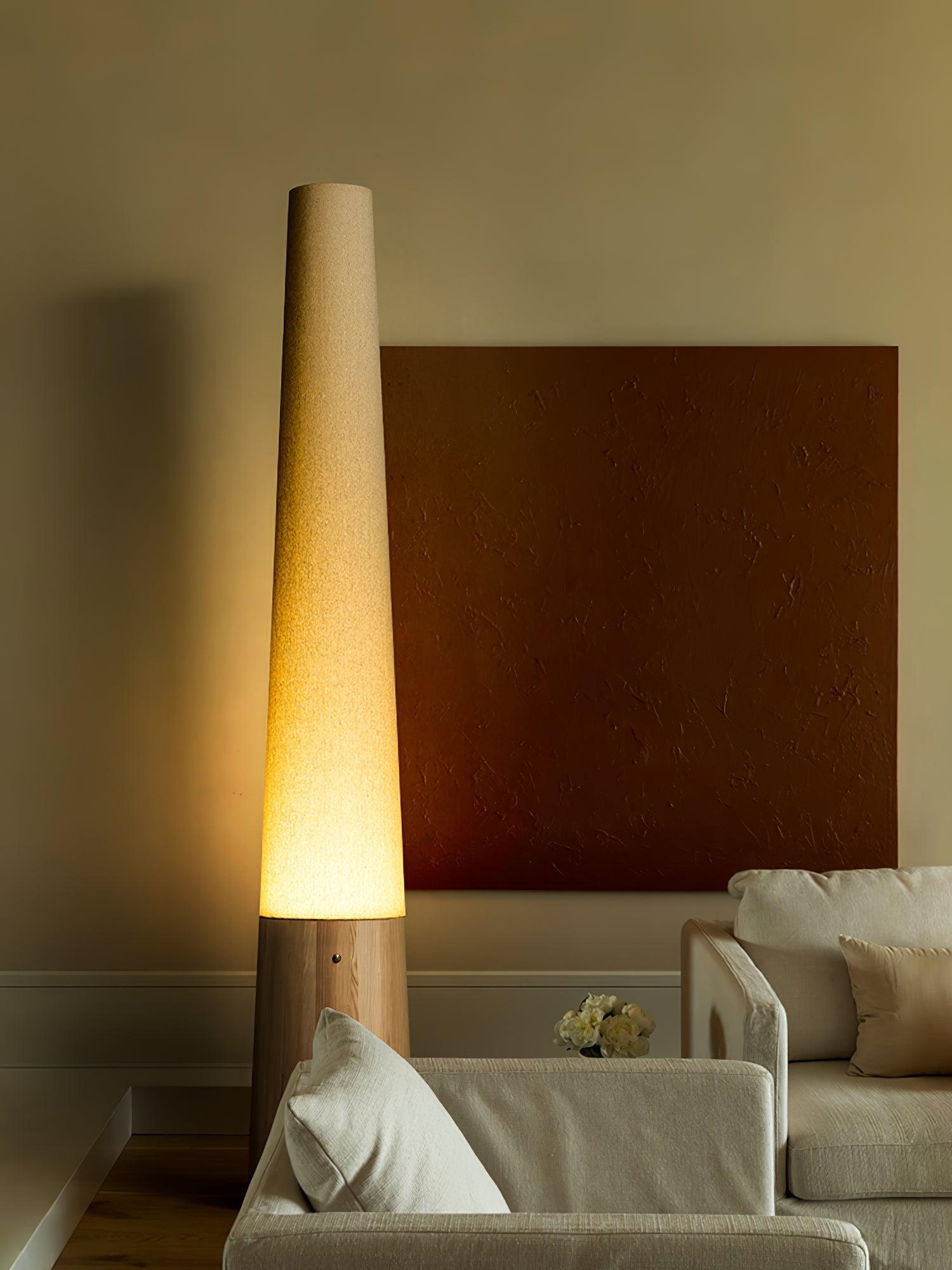 Cone Wooden Floor Lamp - Blowlighting
