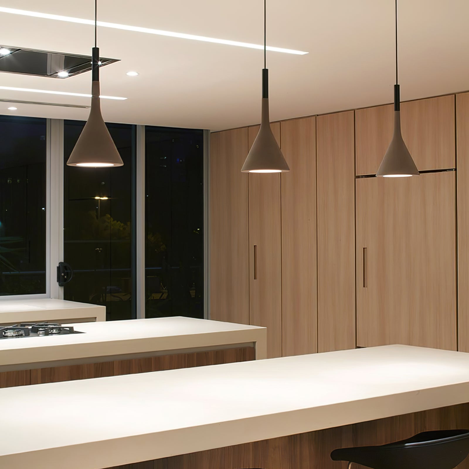 Conical Concrete Pendant Light - Blowlighting