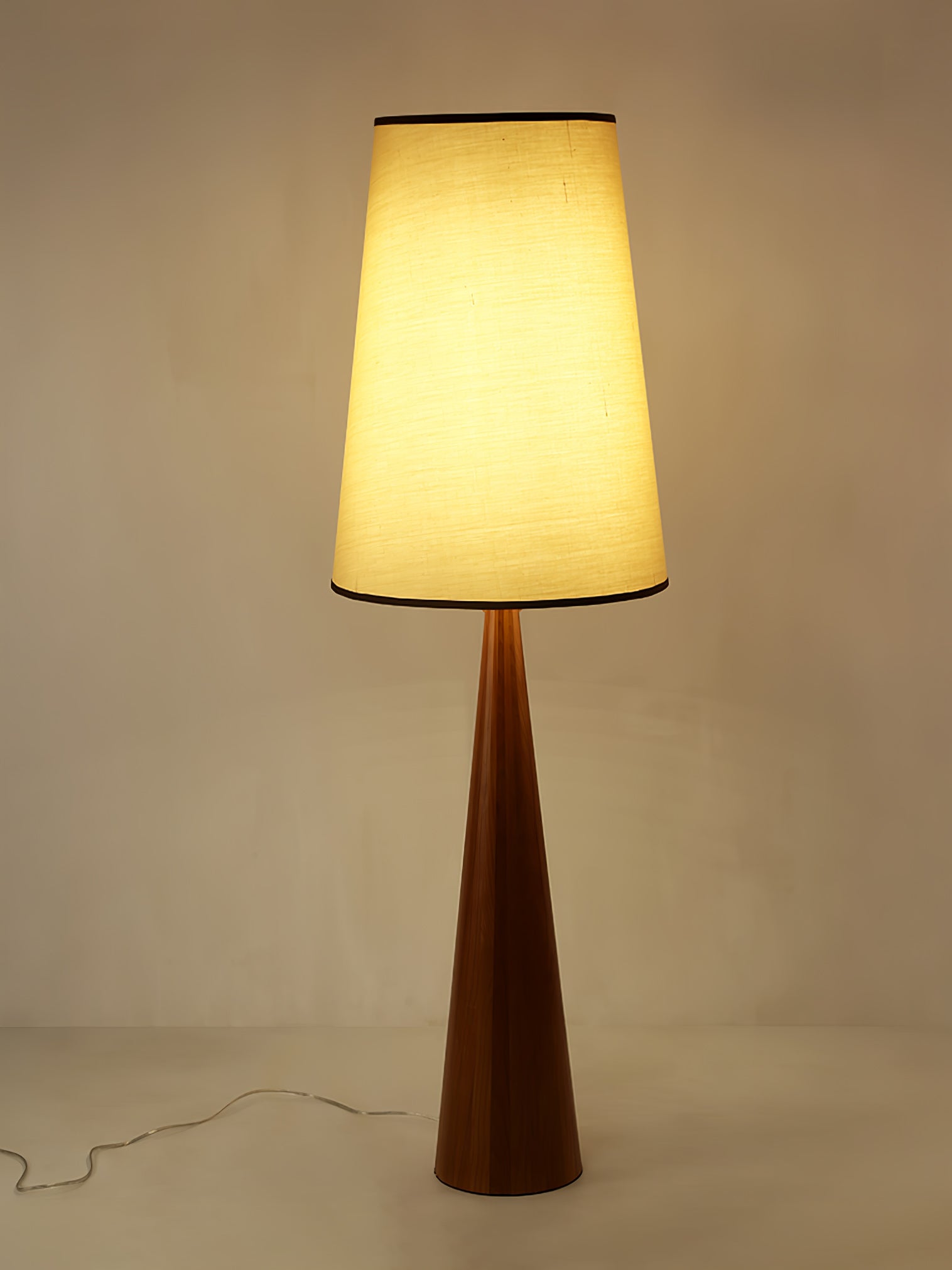 Faux Wood Conical Floor Lamp - Blowlighting