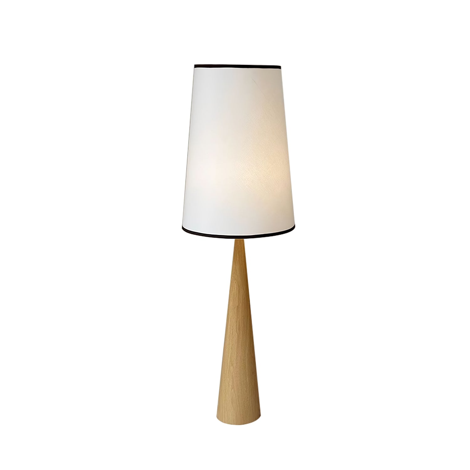 Faux Wood Conical Floor Lamp - Blowlighting