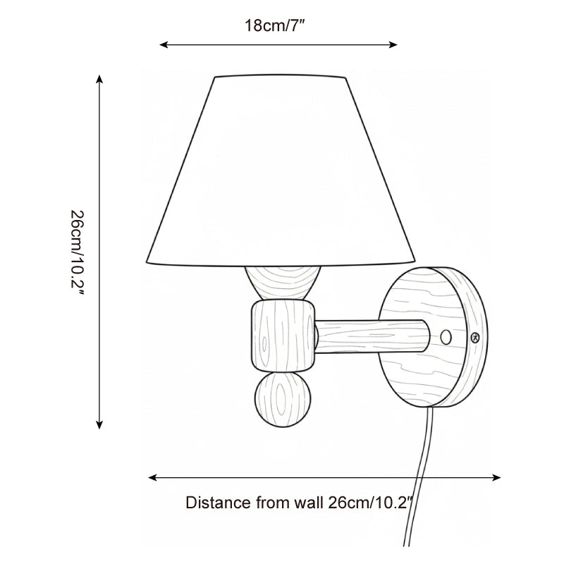 Contrast Modern Wood Wall Light