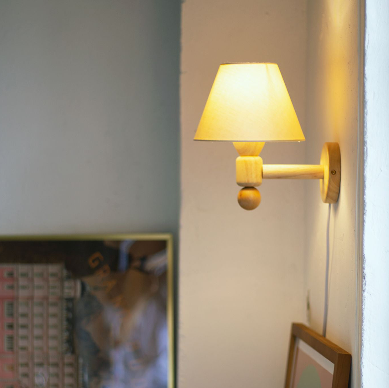 Contrast Modern Wood Wall Light