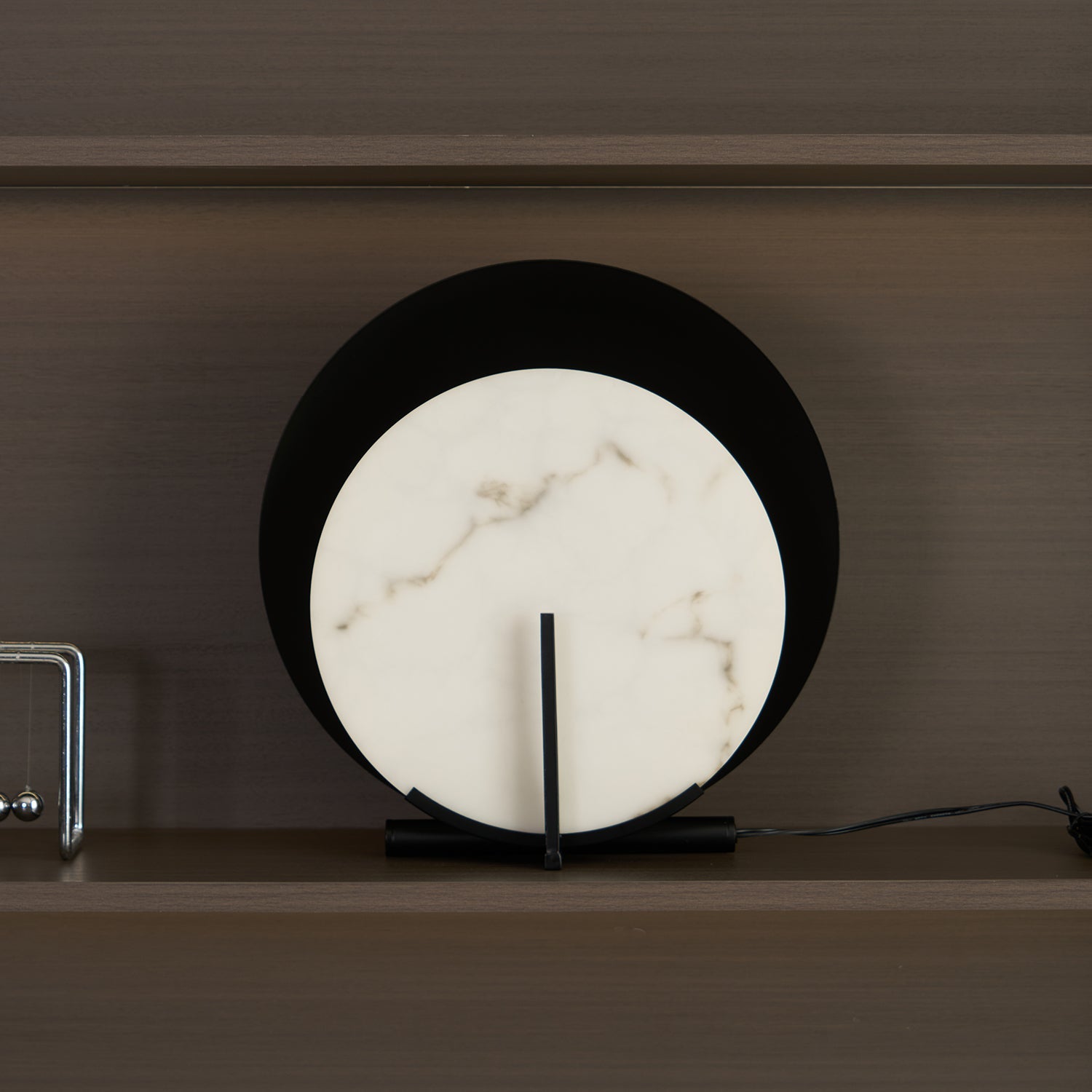 Zorinisra Half Moon Alabaster Table Lamp - Blowlighting