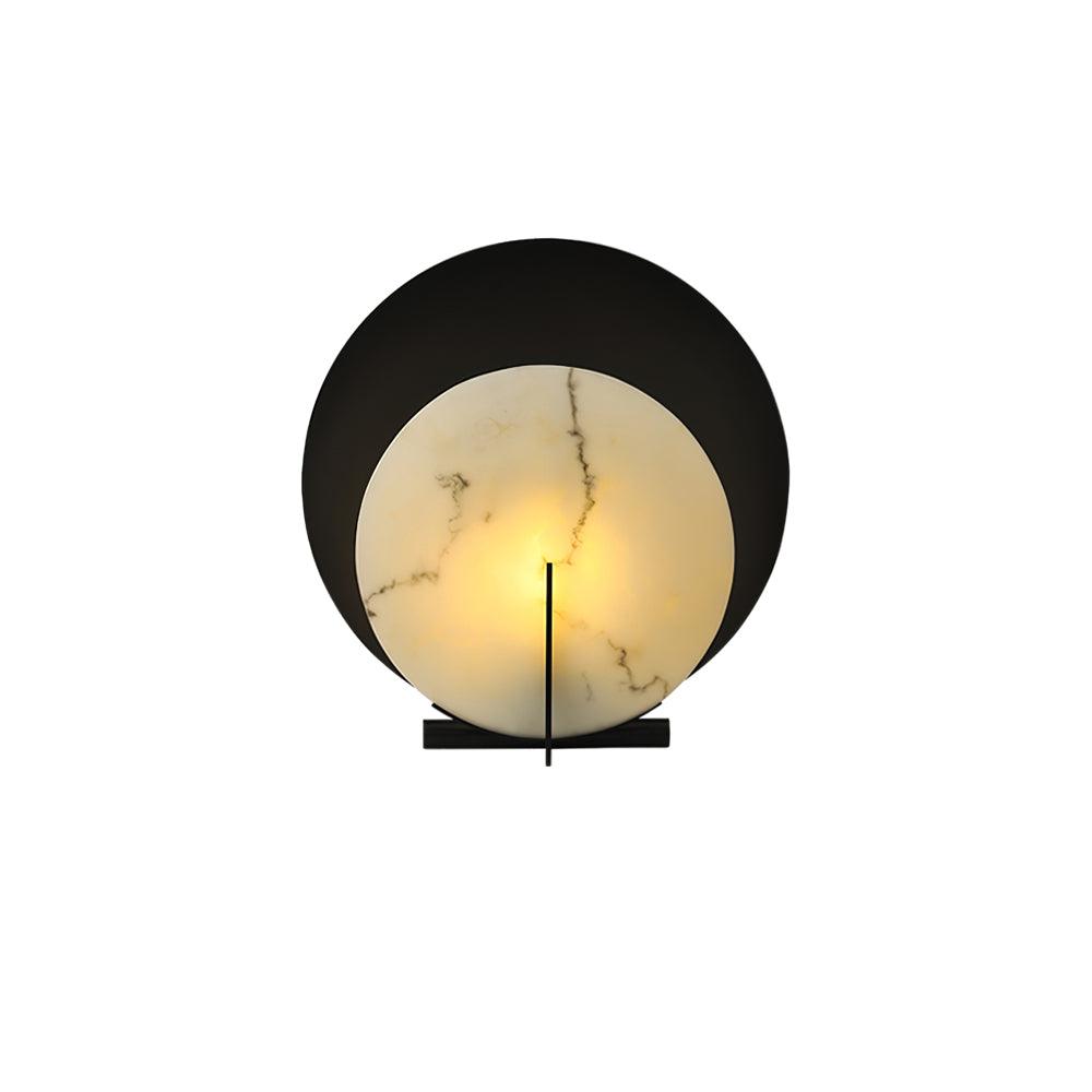 Zorinisra Half Moon Alabaster Table Lamp - Blowlighting