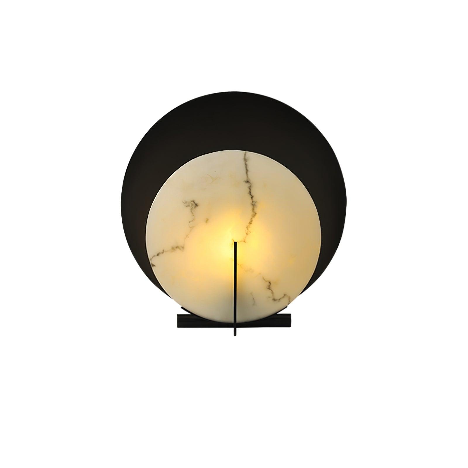 Zorinisra Half Moon Alabaster Table Lamp - Blowlighting