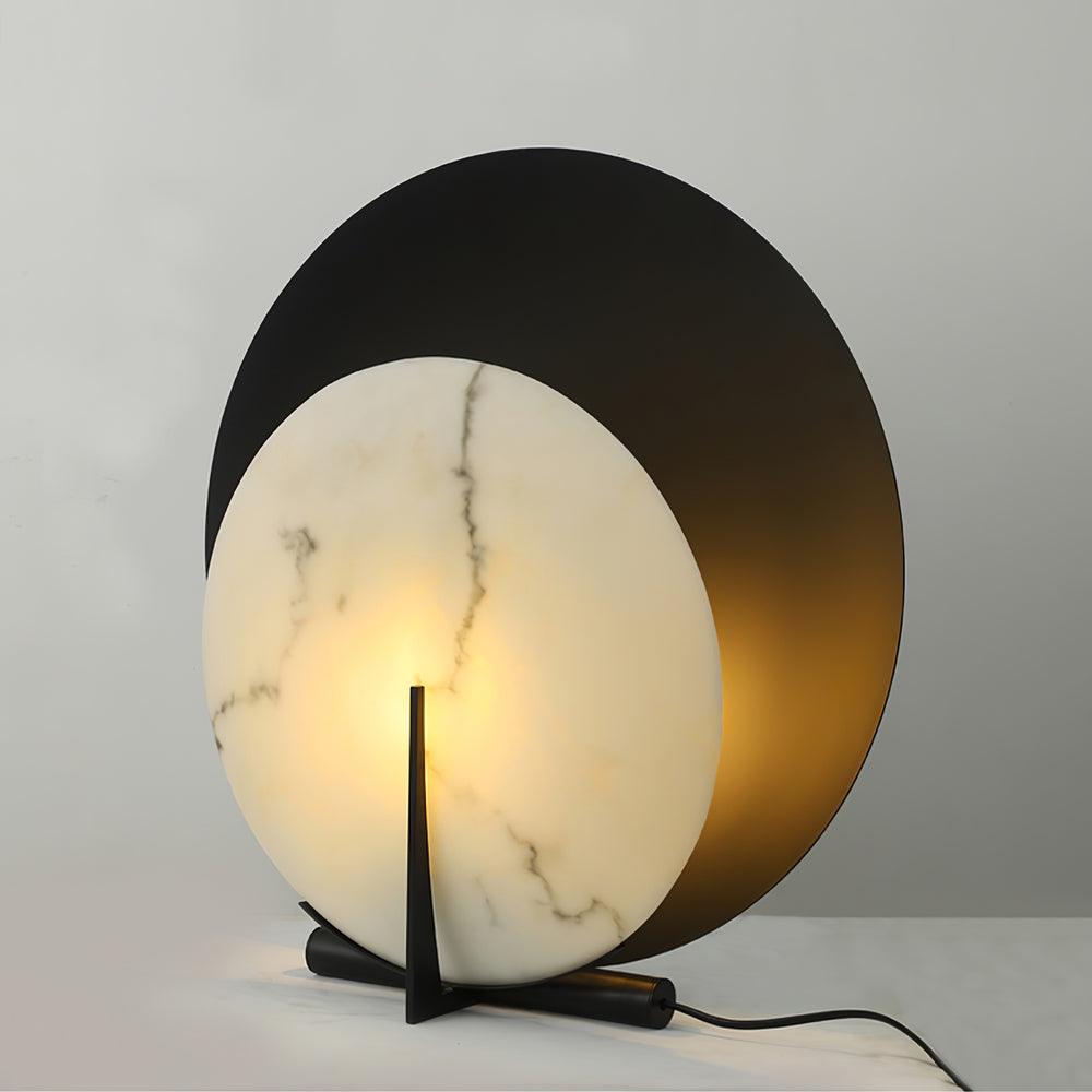 Zorinisra Half Moon Alabaster Table Lamp - Blowlighting
