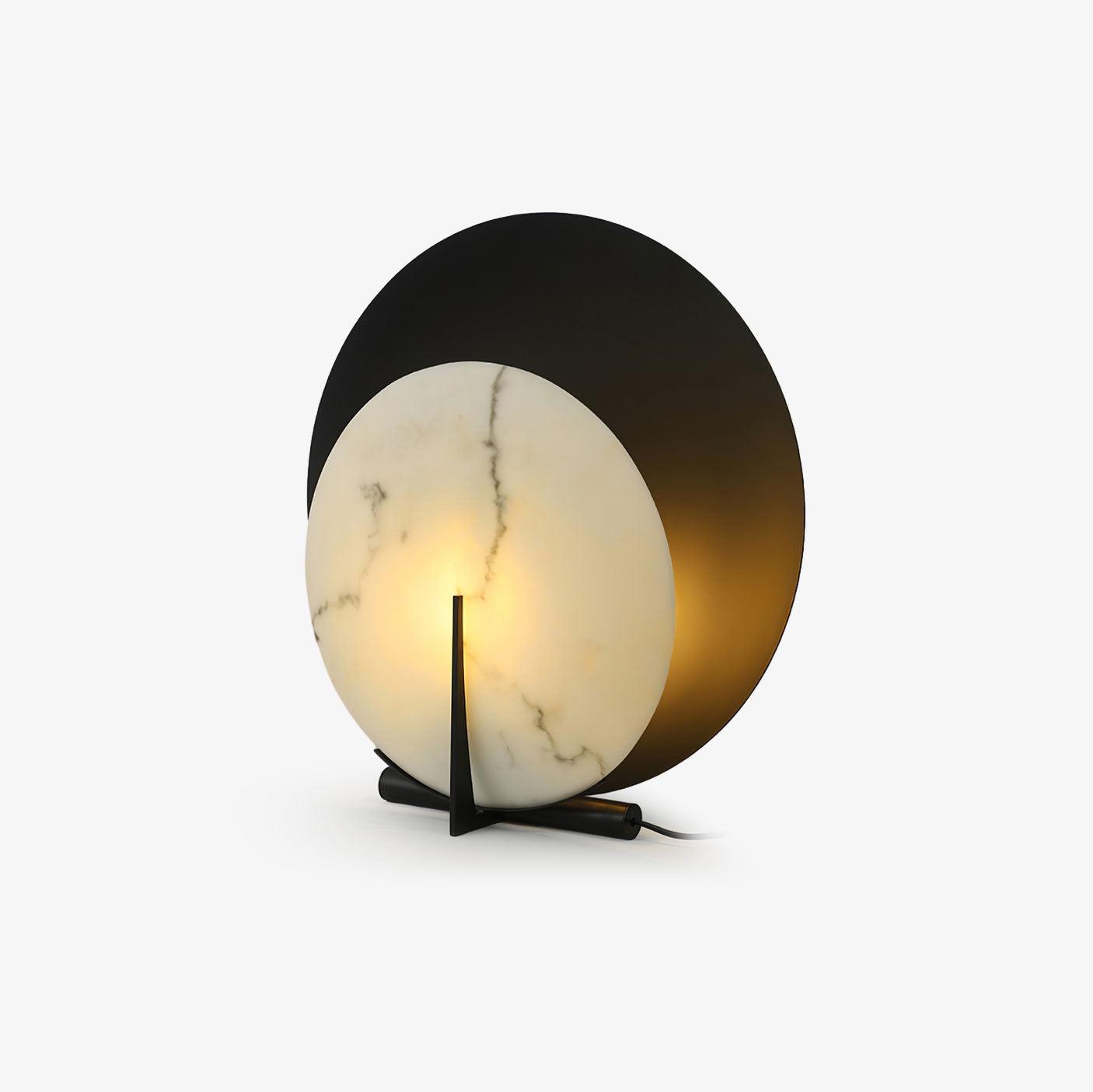 Zorinisra Half Moon Alabaster Table Lamp - Blowlighting