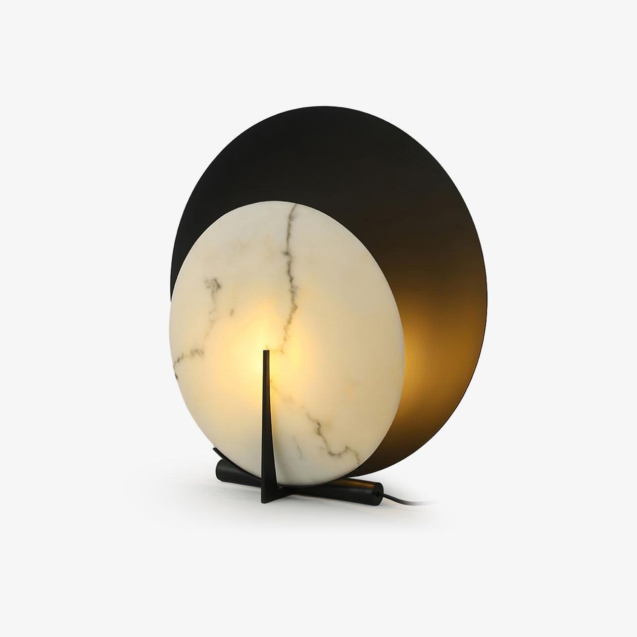 Zorinisra Half Moon Alabaster Table Lamp - Blowlighting