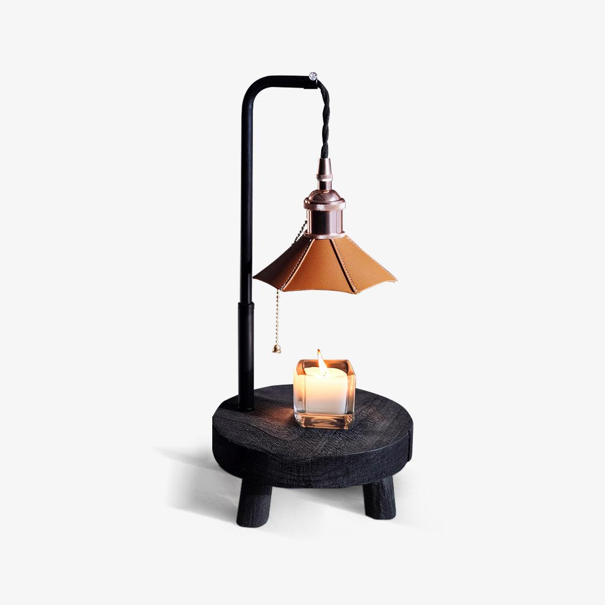 Cordero Wooden Stool Table Lamp - Blowlighting
