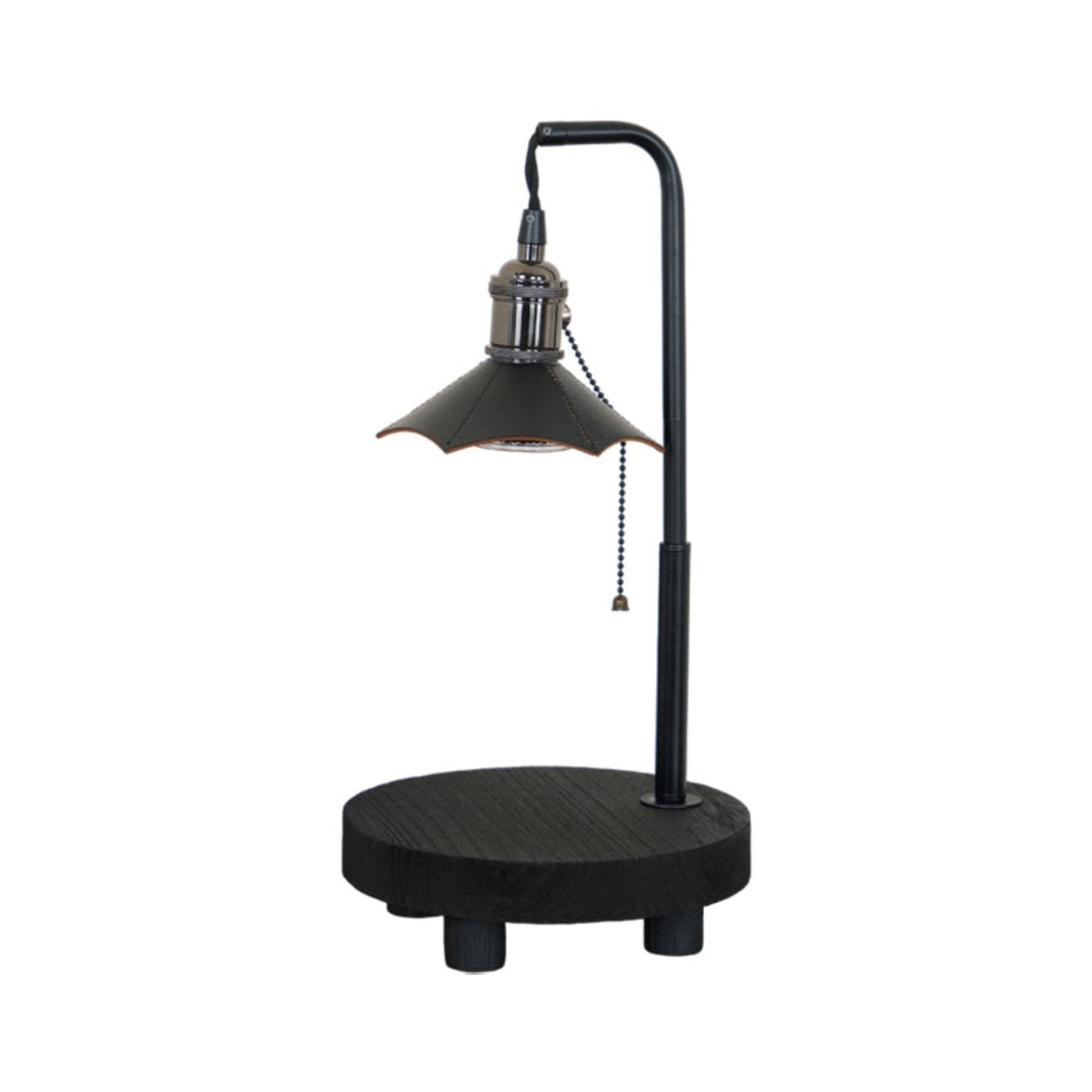Cordero Wooden Stool Table Lamp - Blowlighting