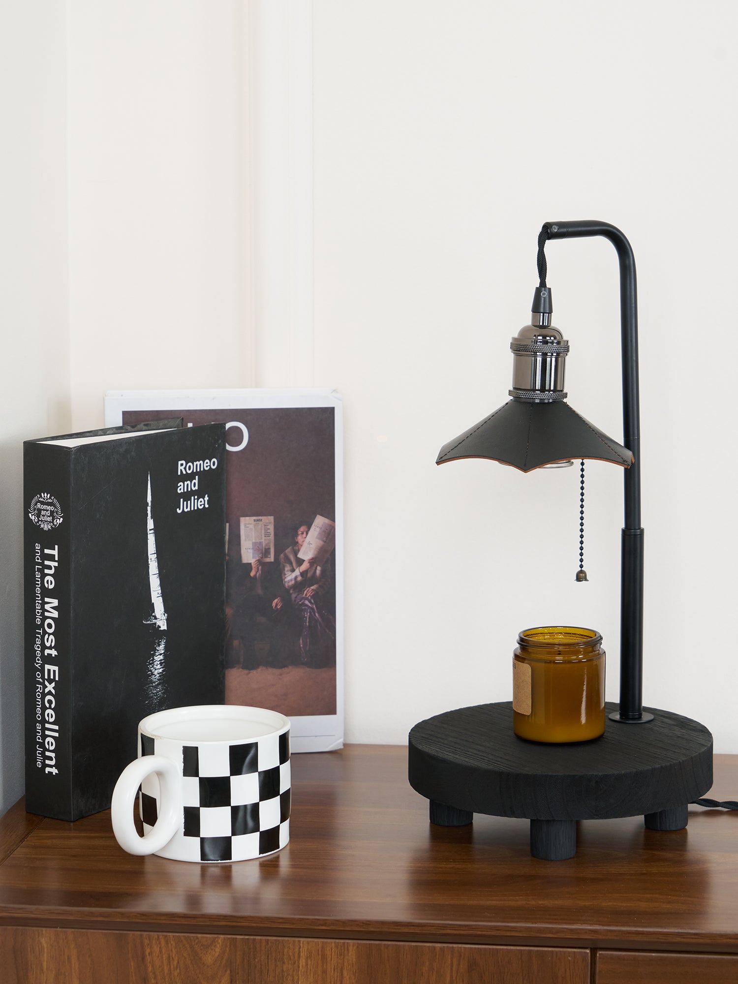 Cordero Wooden Stool Table Lamp - Blowlighting
