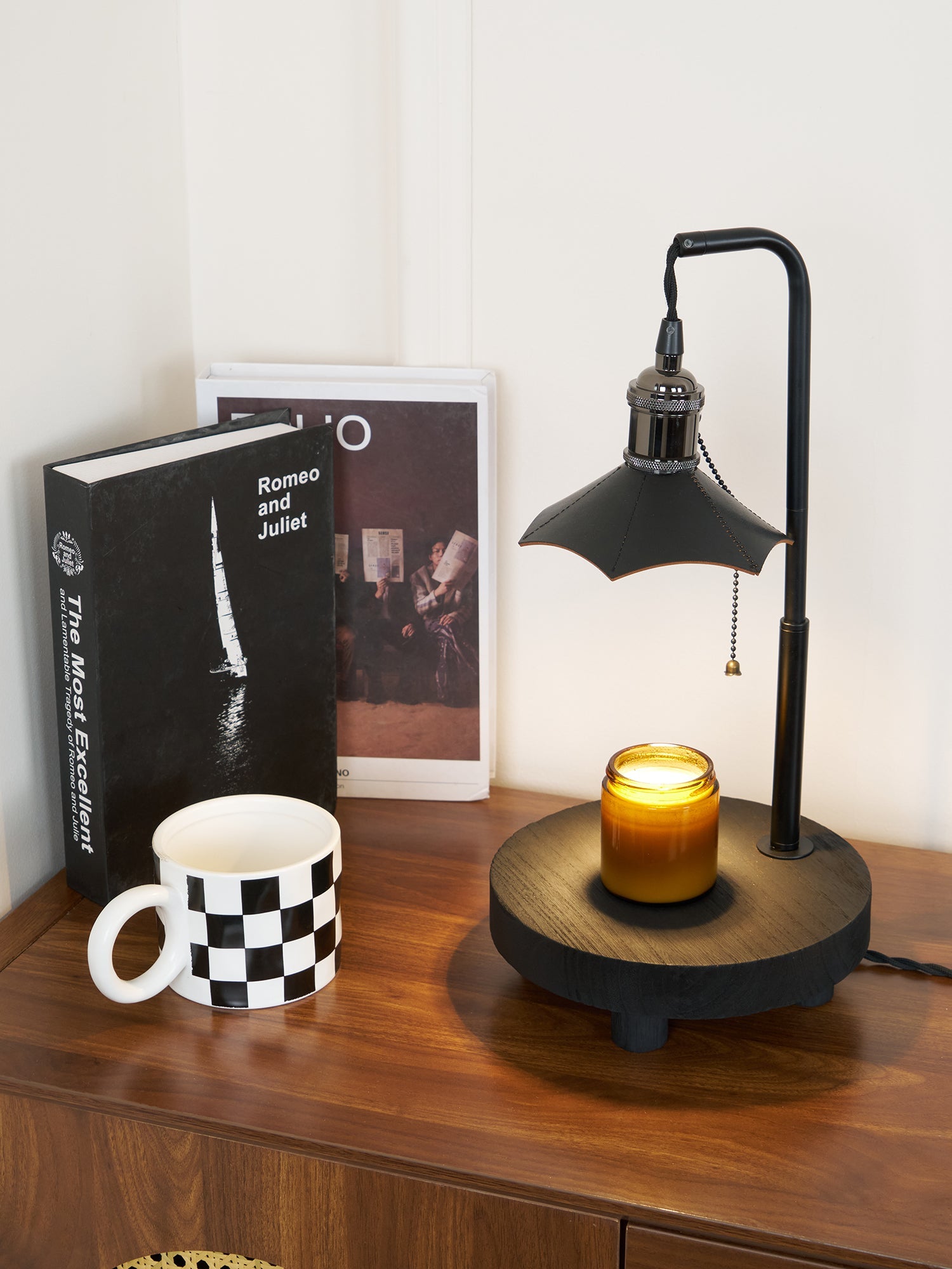 Cordero Wooden Stool Table Lamp - Blowlighting
