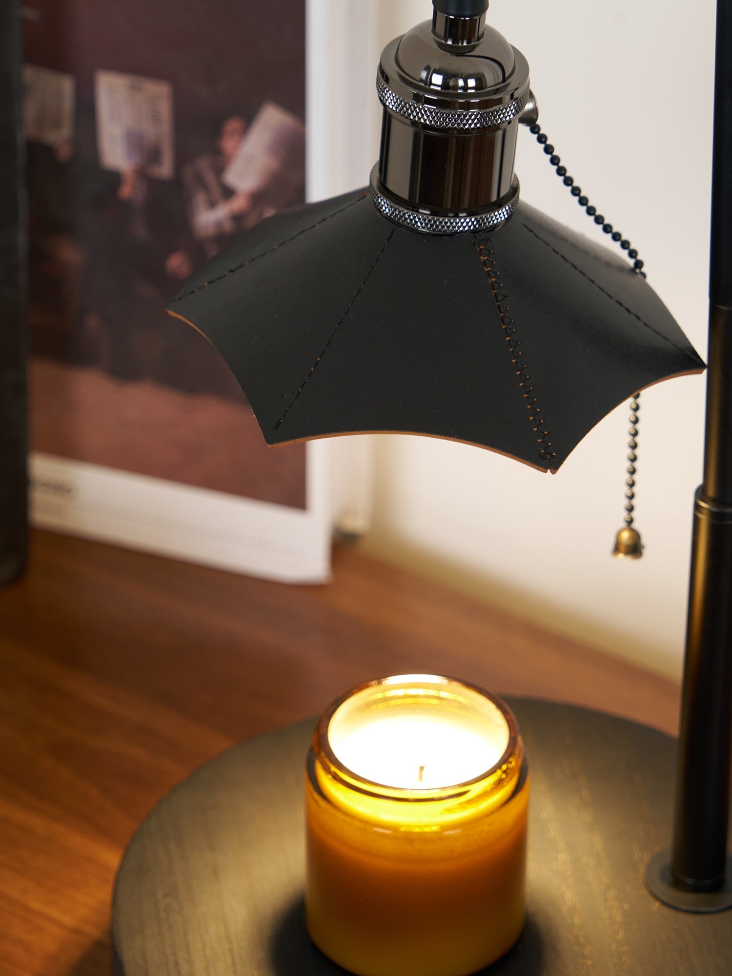 Cordero Wooden Stool Table Lamp - Blowlighting