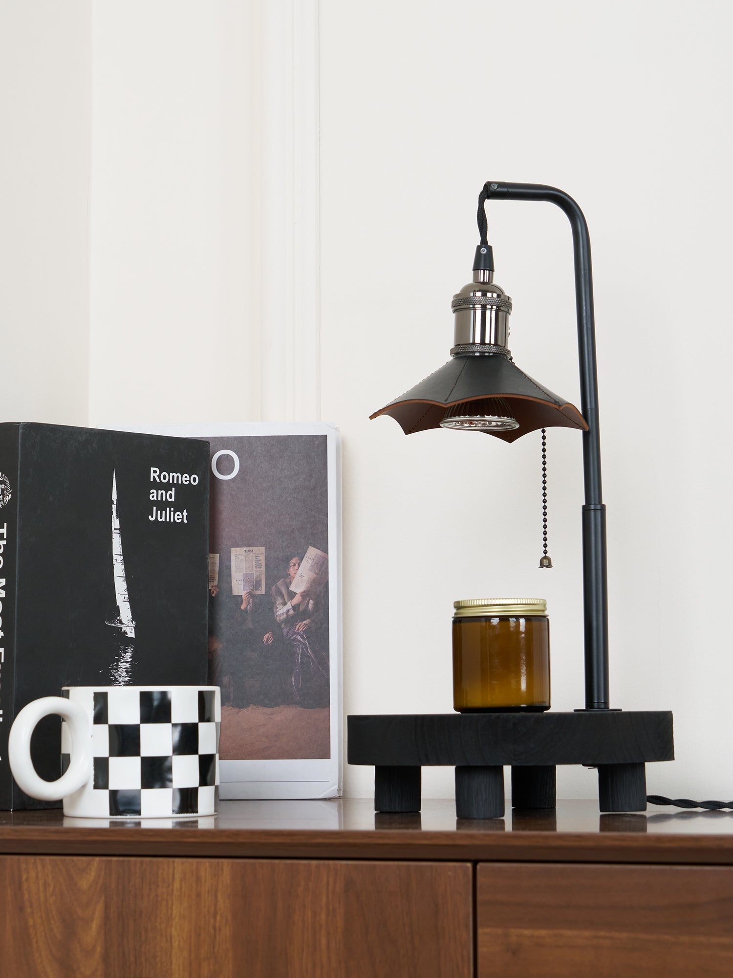 Cordero Wooden Stool Table Lamp - Blowlighting