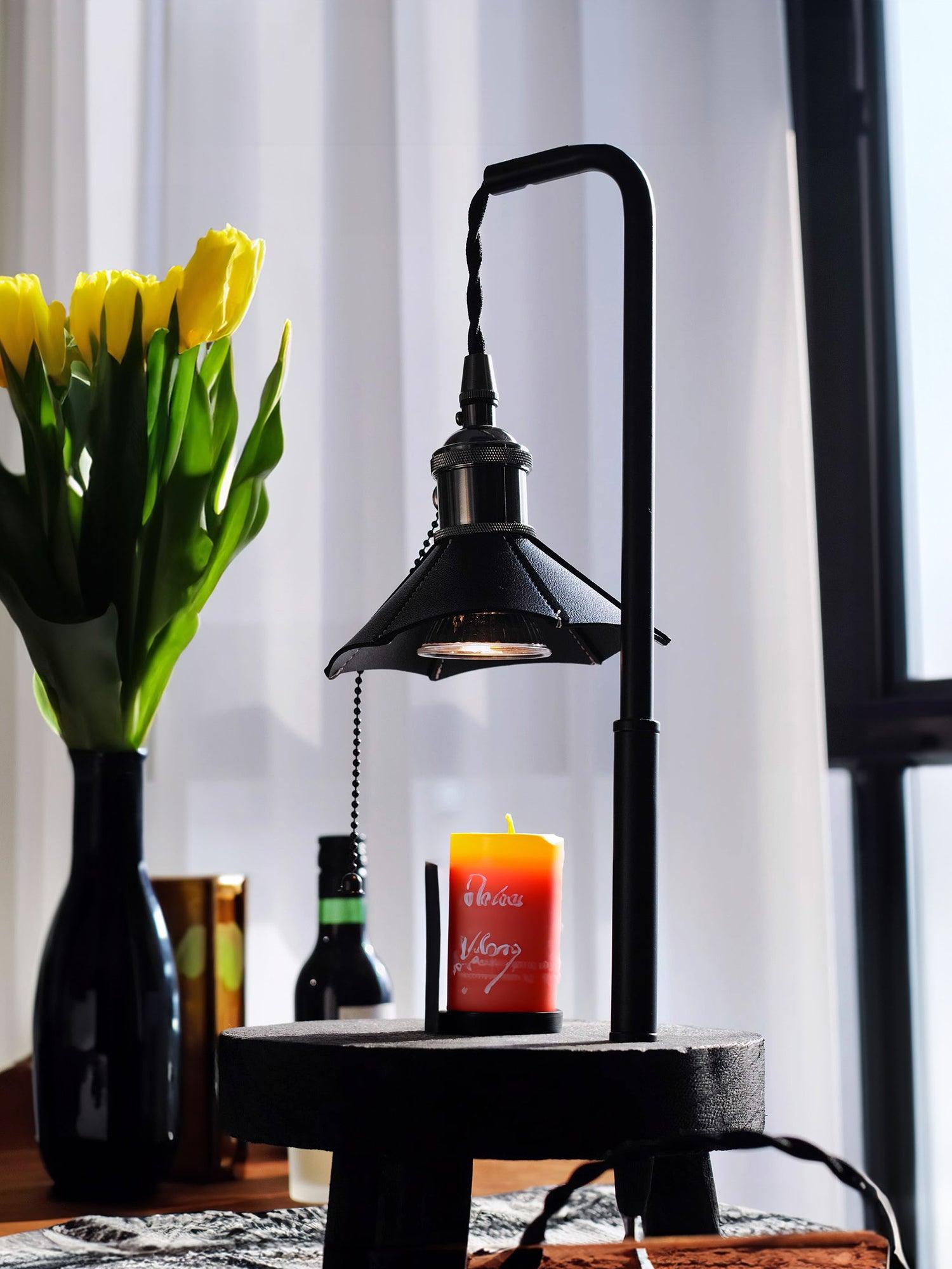 Cordero Wooden Stool Table Lamp - Blowlighting
