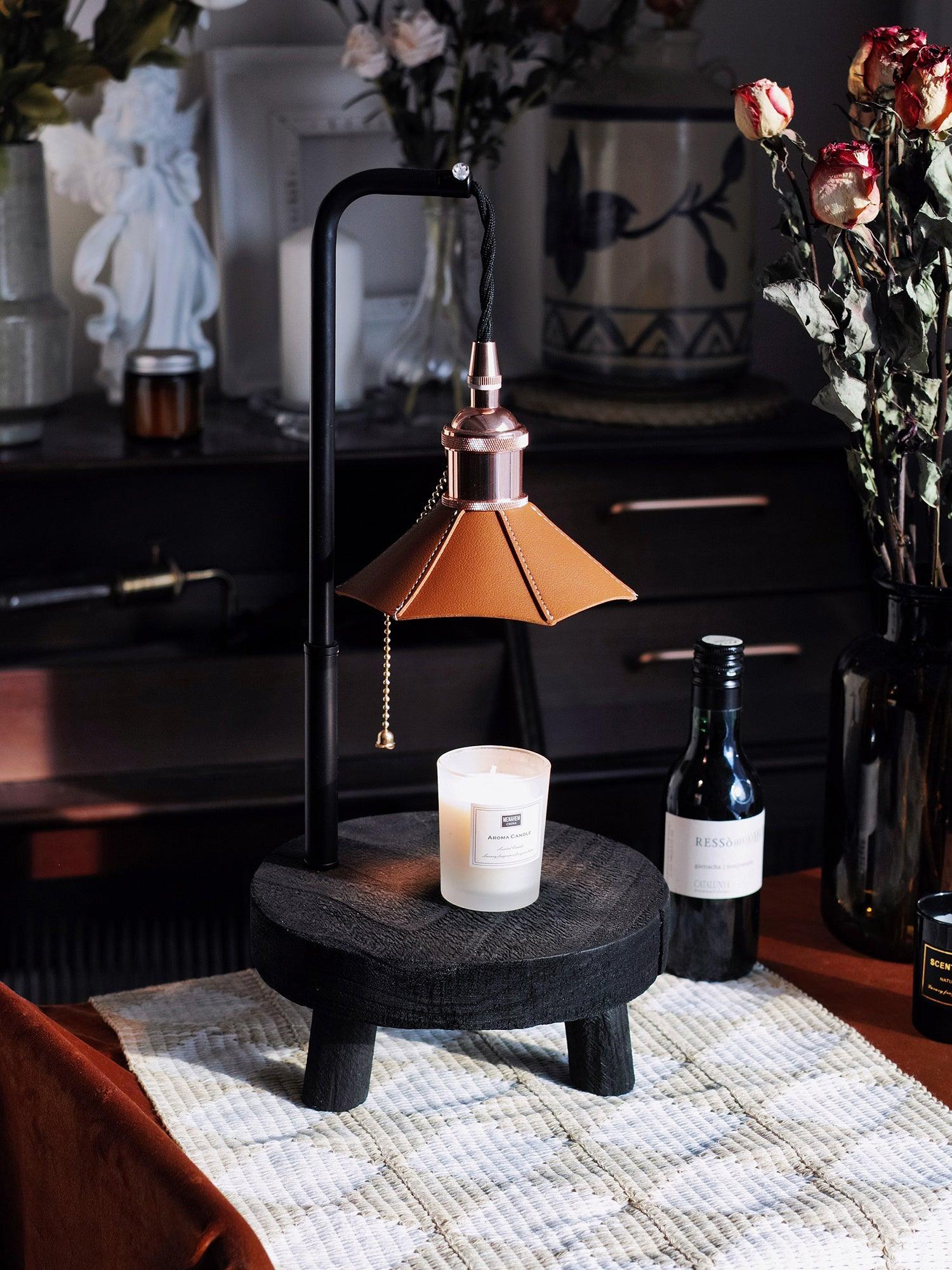 Cordero Wooden Stool Table Lamp - Blowlighting