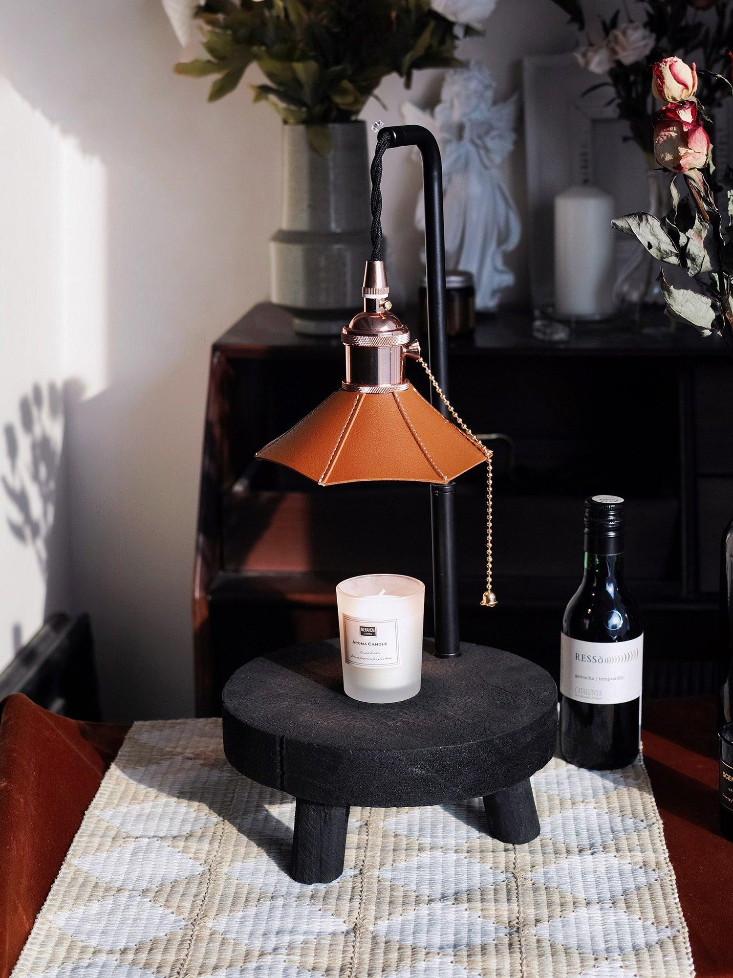 Cordero Wooden Stool Table Lamp - Blowlighting