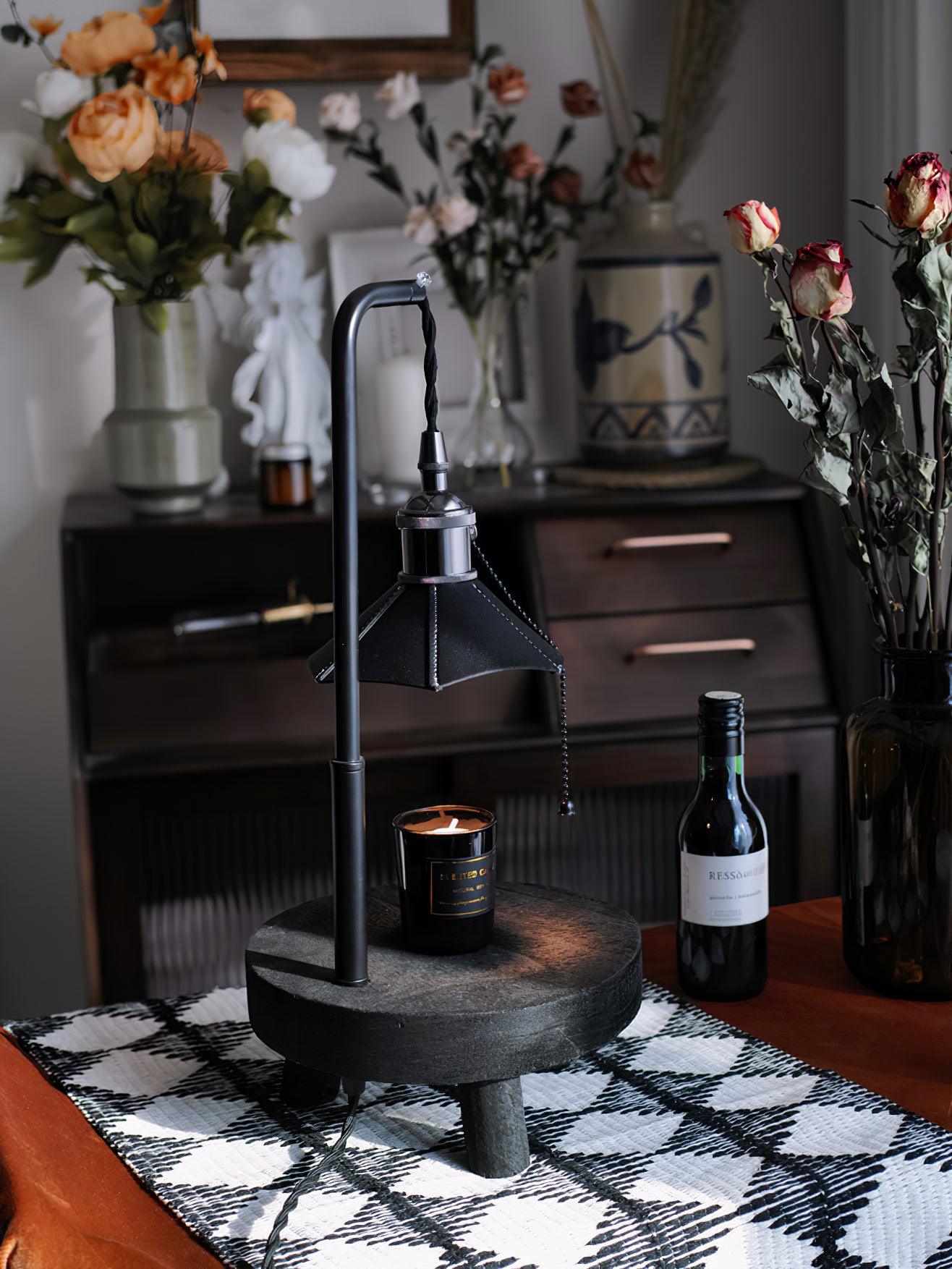 Cordero Wooden Stool Table Lamp - Blowlighting