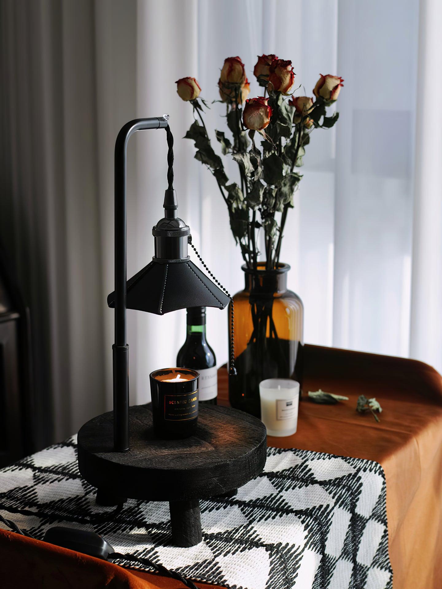 Cordero Wooden Stool Table Lamp - Blowlighting