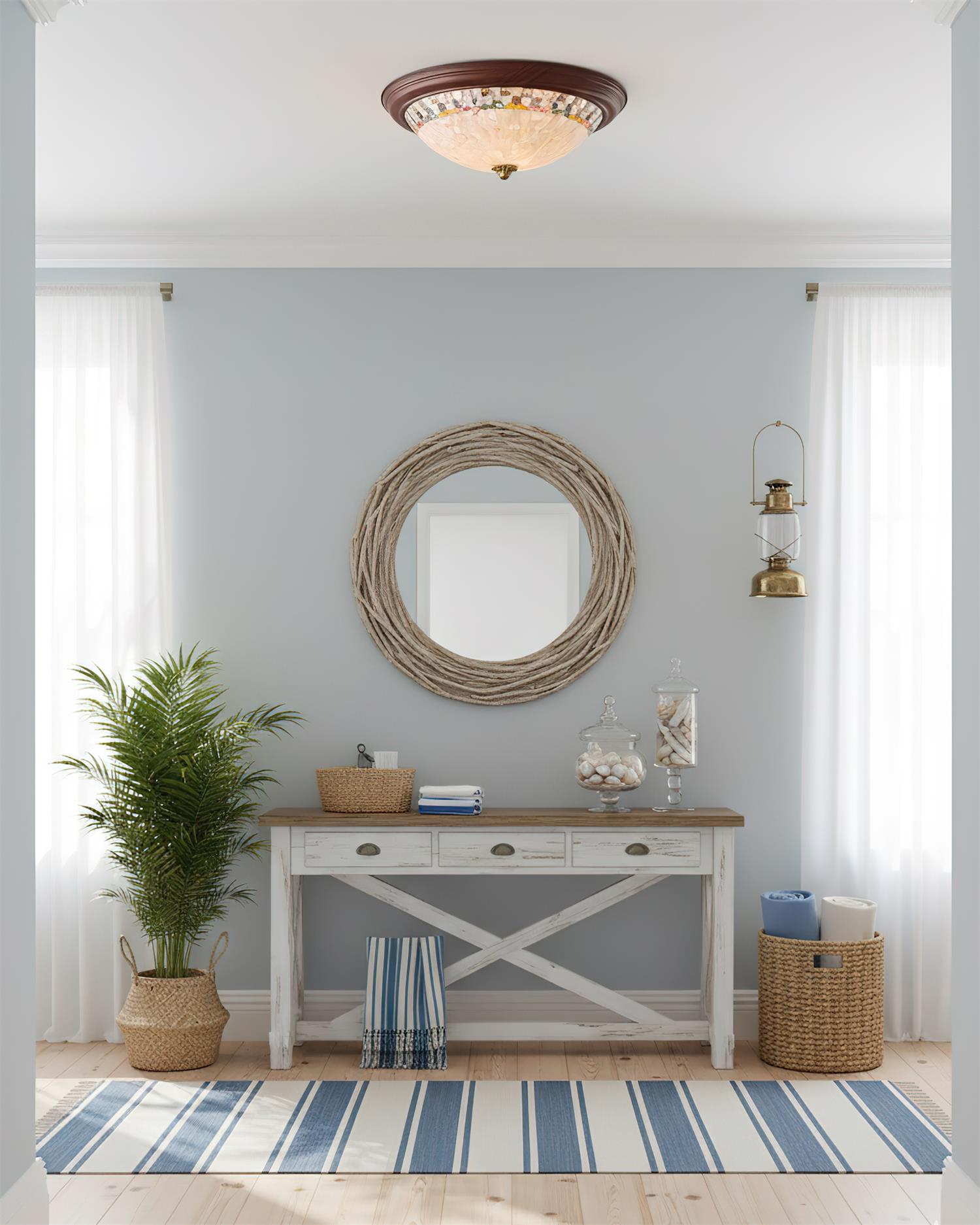 Corvielle Bohemian Shell Ceiling Light