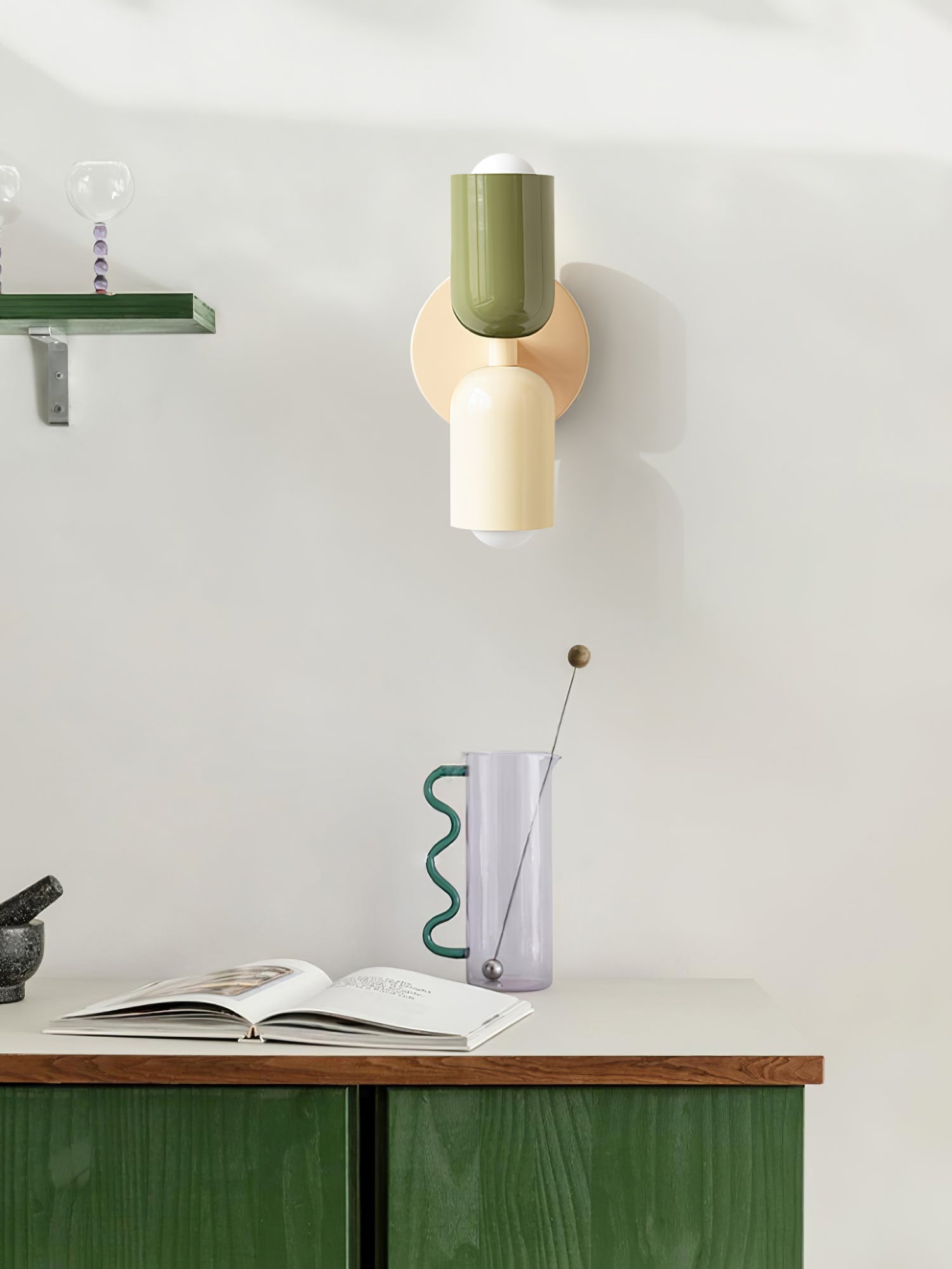Couleur Double Plug In Wall Lamp - Blowlighting