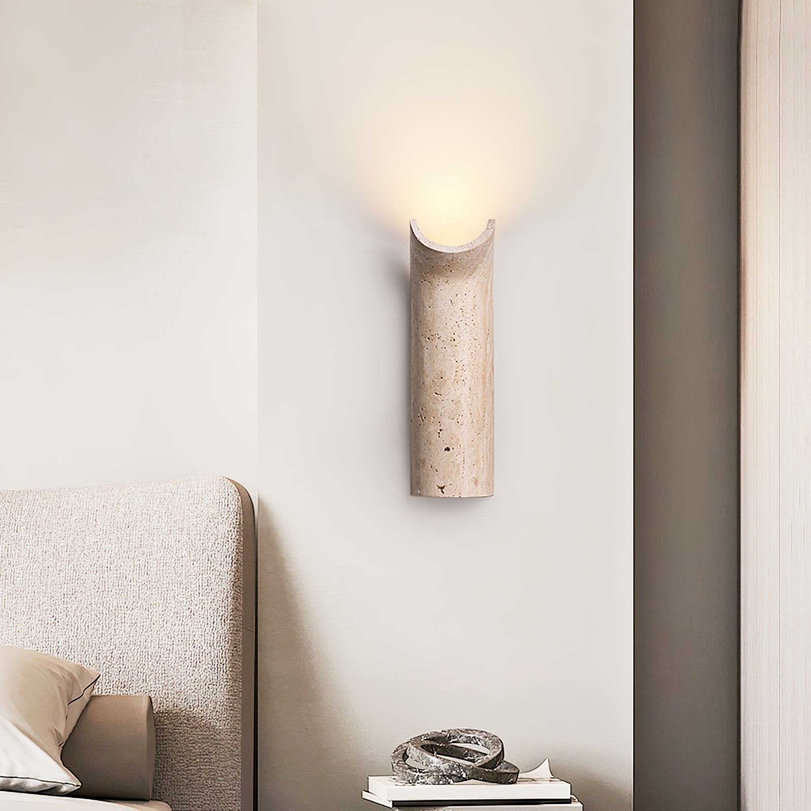 Lycoris Travertine Tapered Wall Light - Blowlighting