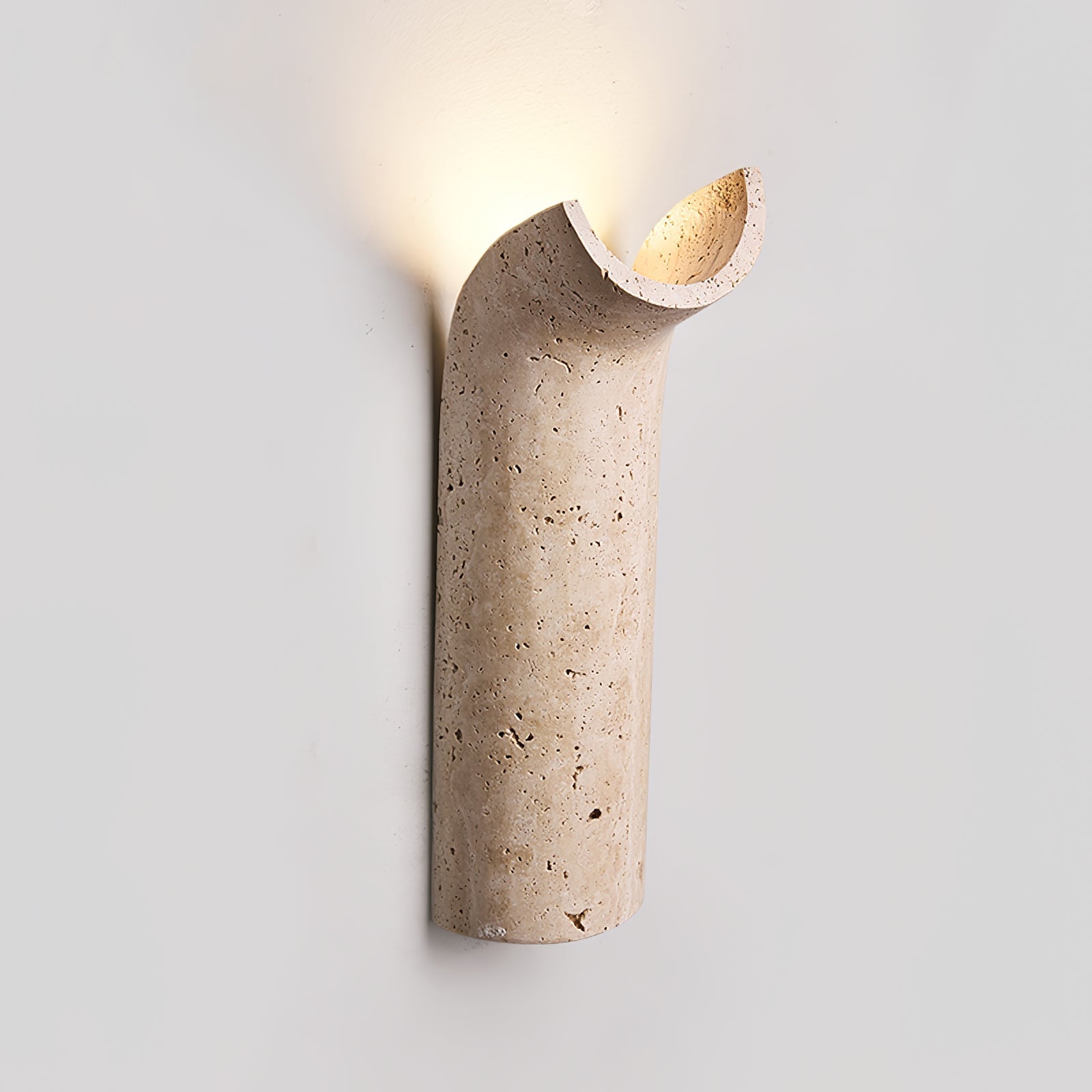 Lycoris Travertine Tapered Wall Light - Blowlighting