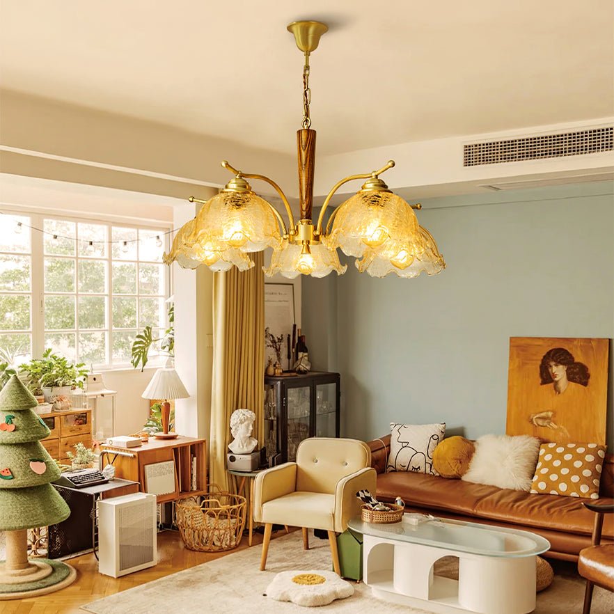 Orchid Vintage Glass Chandelier - Blowlighting
