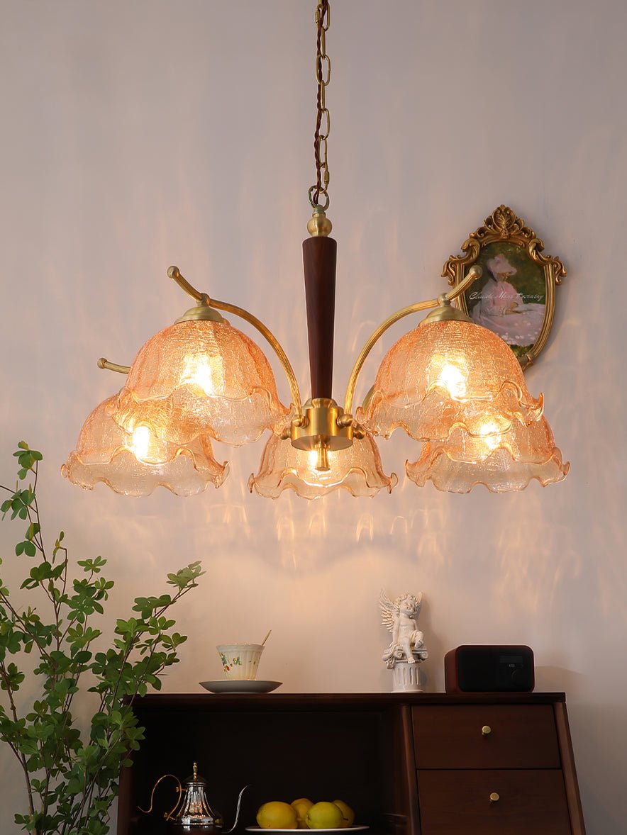 Orchid Vintage Glass Chandelier - Blowlighting