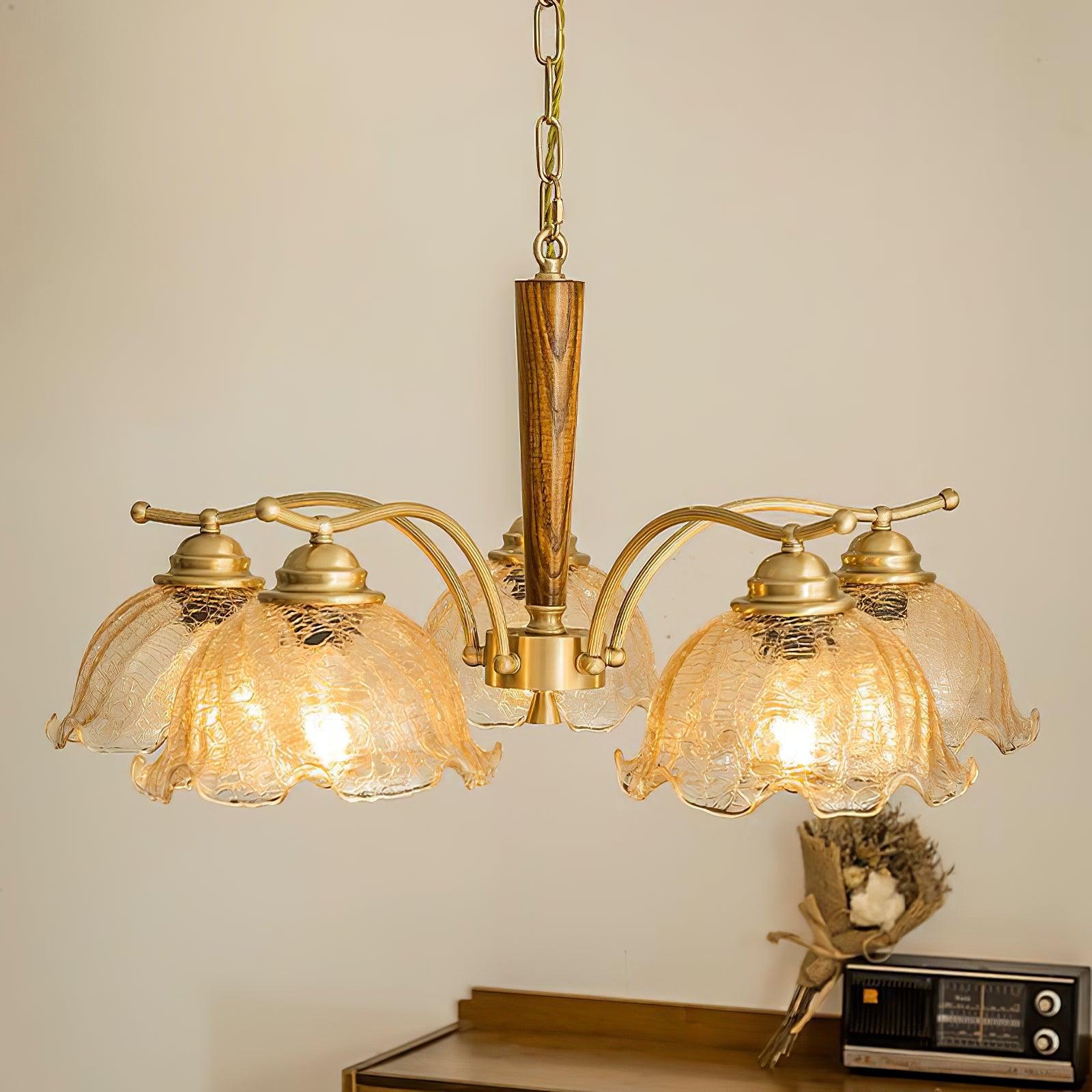 Orchid Vintage Glass Chandelier - Blowlighting