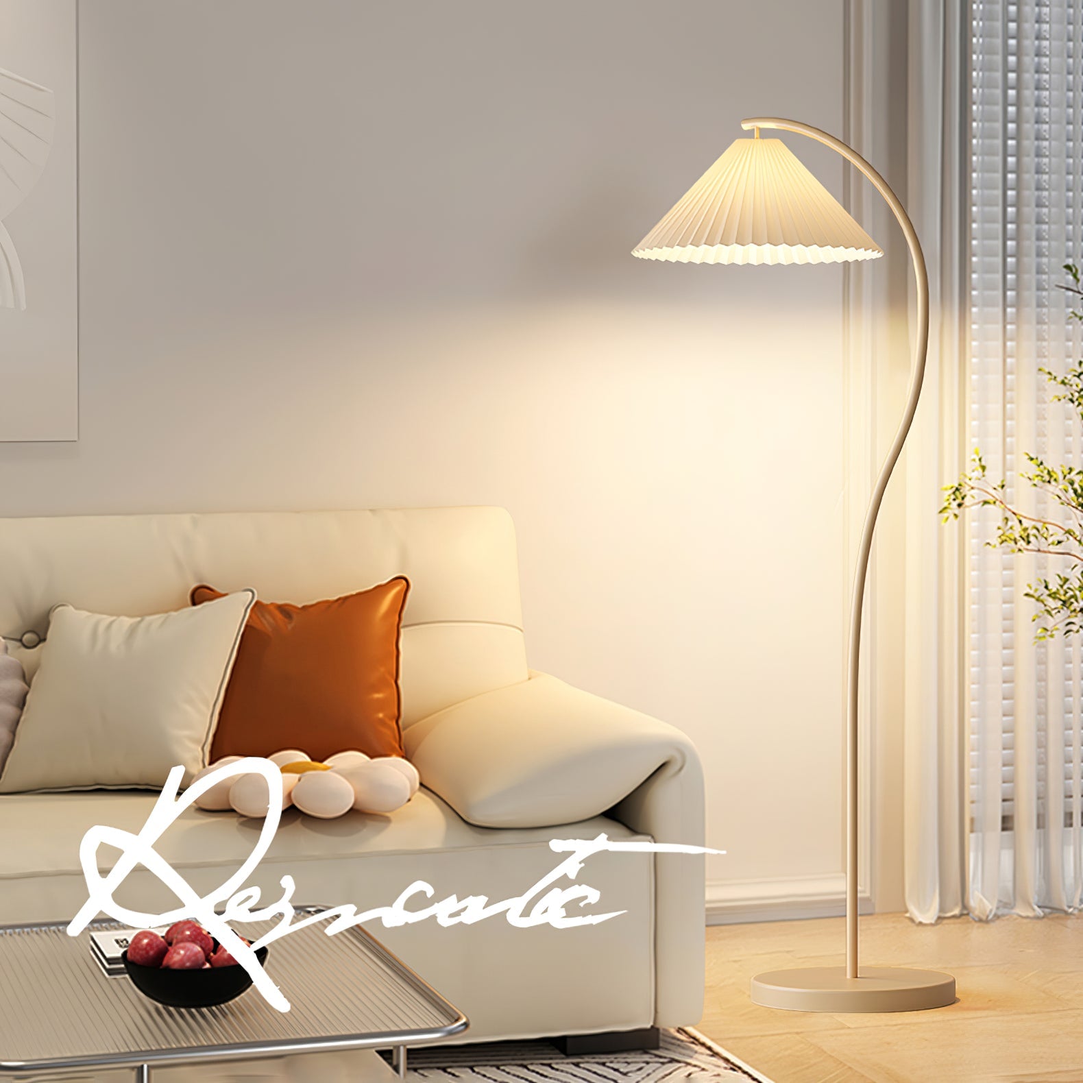 Crescini Pleated Floor Lamp - Blowlighting