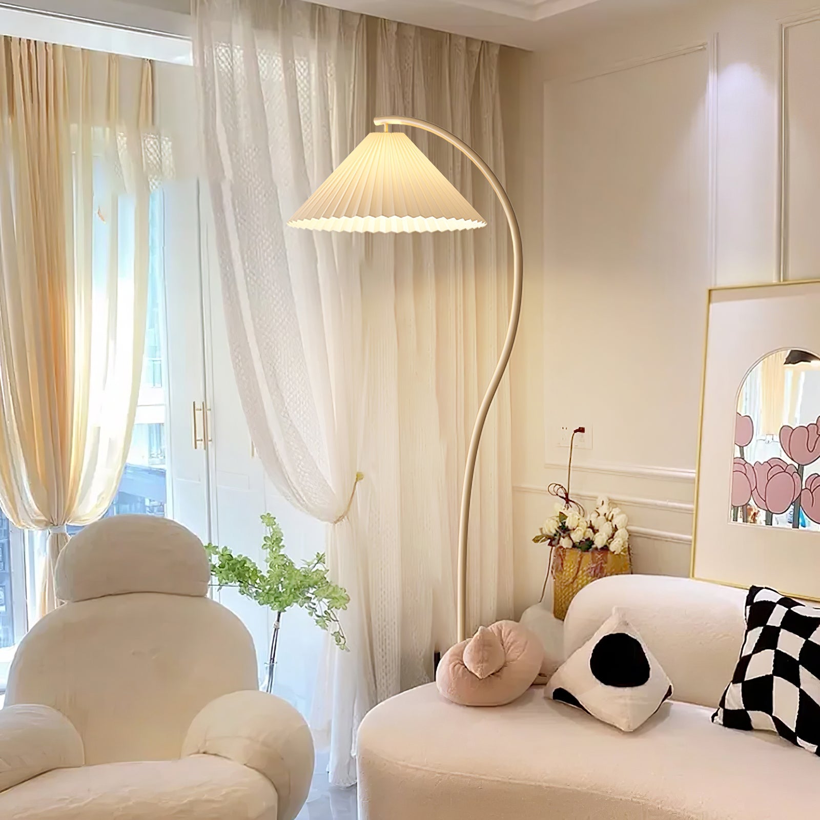 Crescini Pleated Floor Lamp - Blowlighting