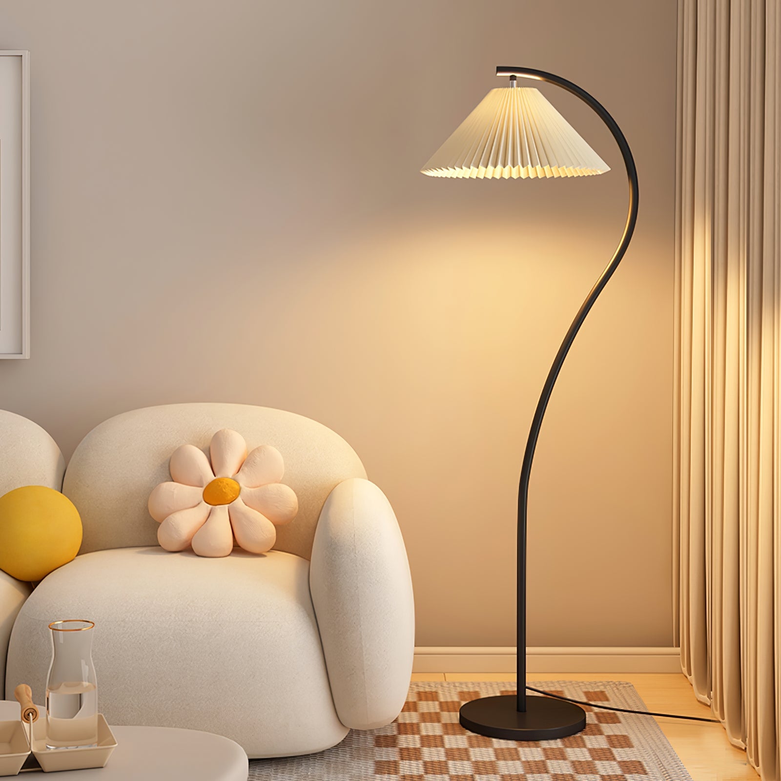Crescini Pleated Floor Lamp - Blowlighting